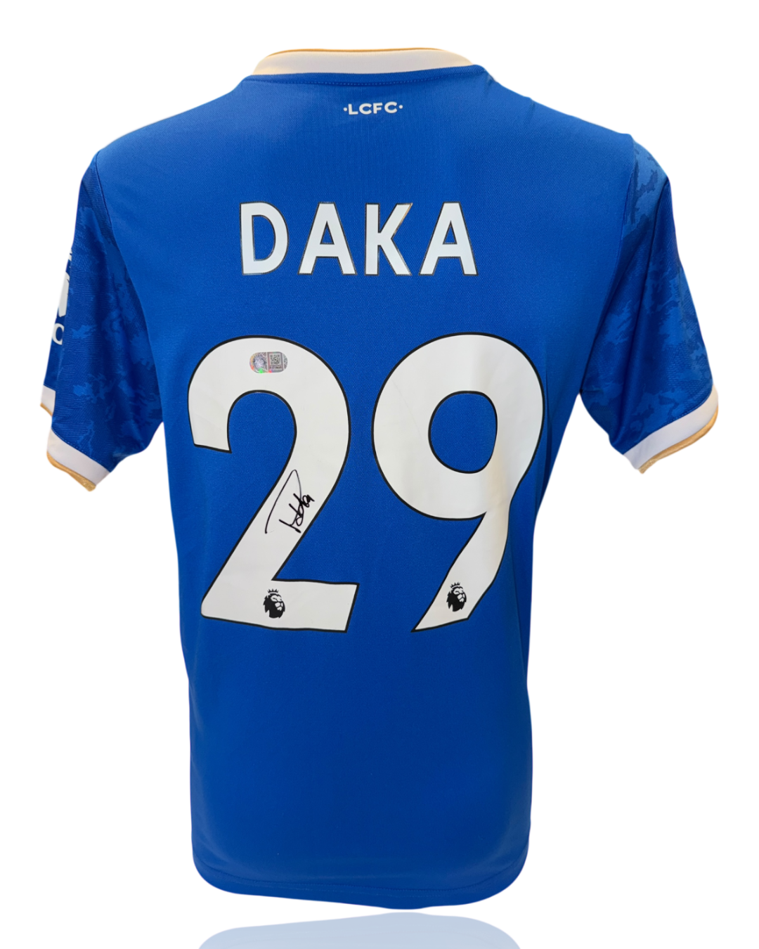 PATSON DAKA SIGNED LEICESTER CITY 2021/22 HOME SHIRT (ACG CERT AG17620)