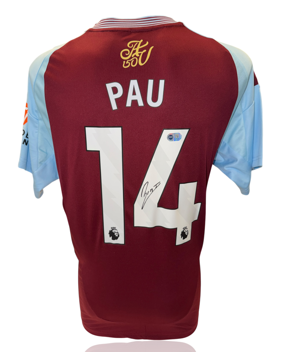 PAU TORRES SIGNED ASTON VILLA 2024/25 HOME SHIRT (ACG CERT AG17628)