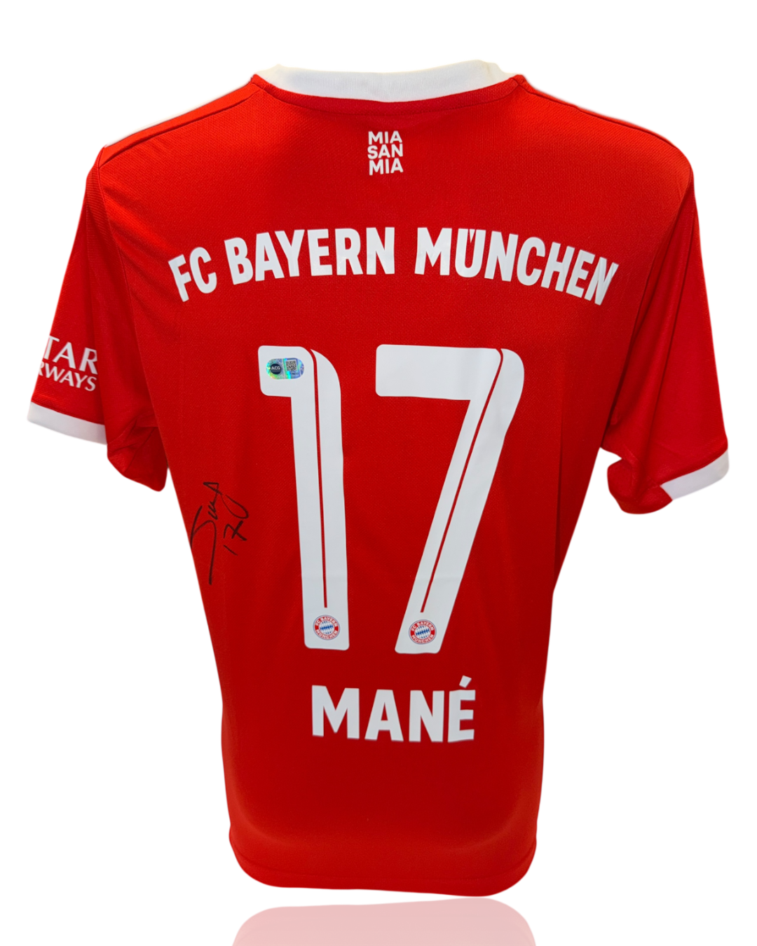 SADIO MANE SIGNED FC BAYERN MUNCHEN 2022/23 HOME SHIRT (ACG CERT AG17633)