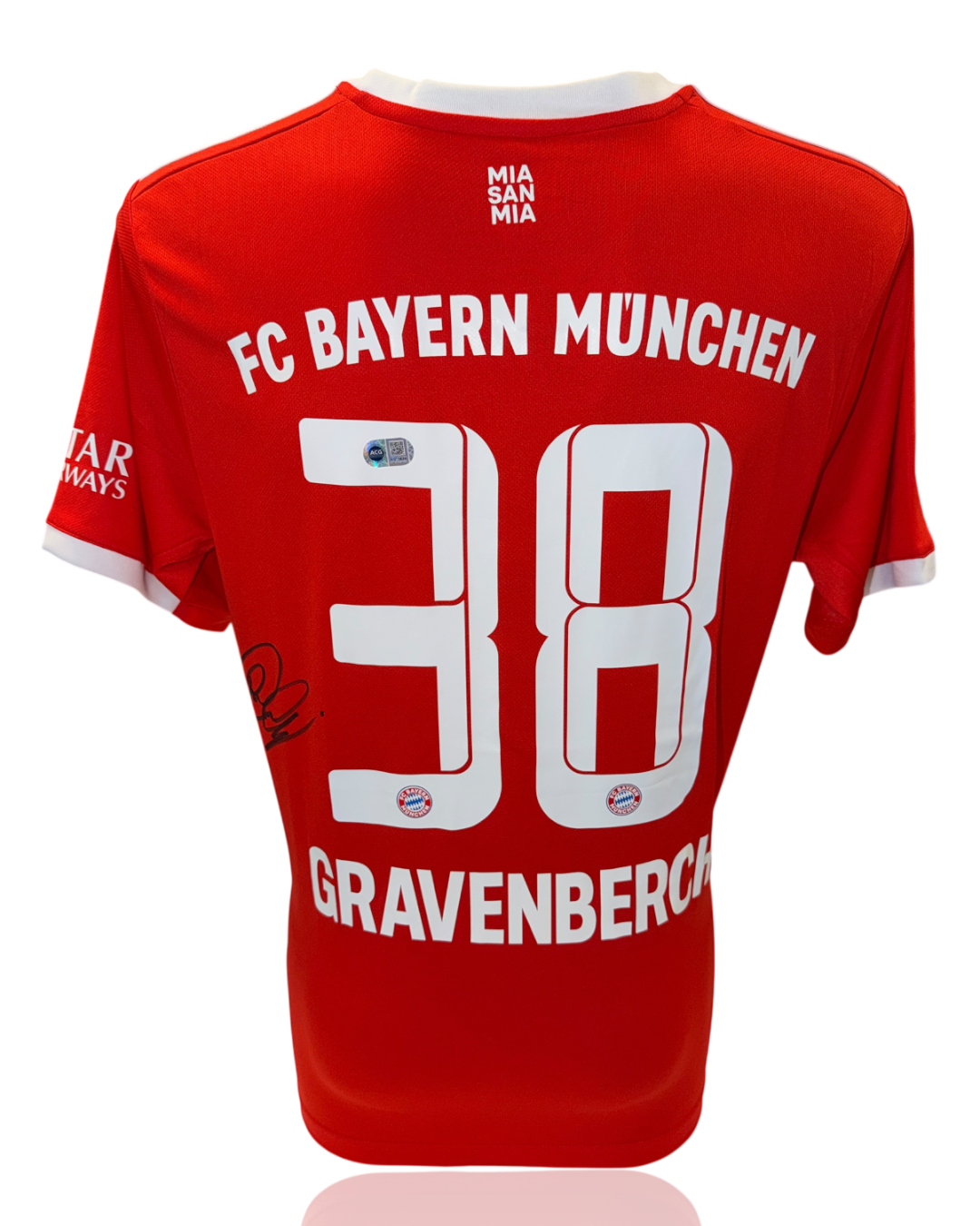 RYAN GRAVENBERCH SIGNED FC BAYERN MUNCHEN 2022/23 HOME SHIRT (ACG CERT AG17634)