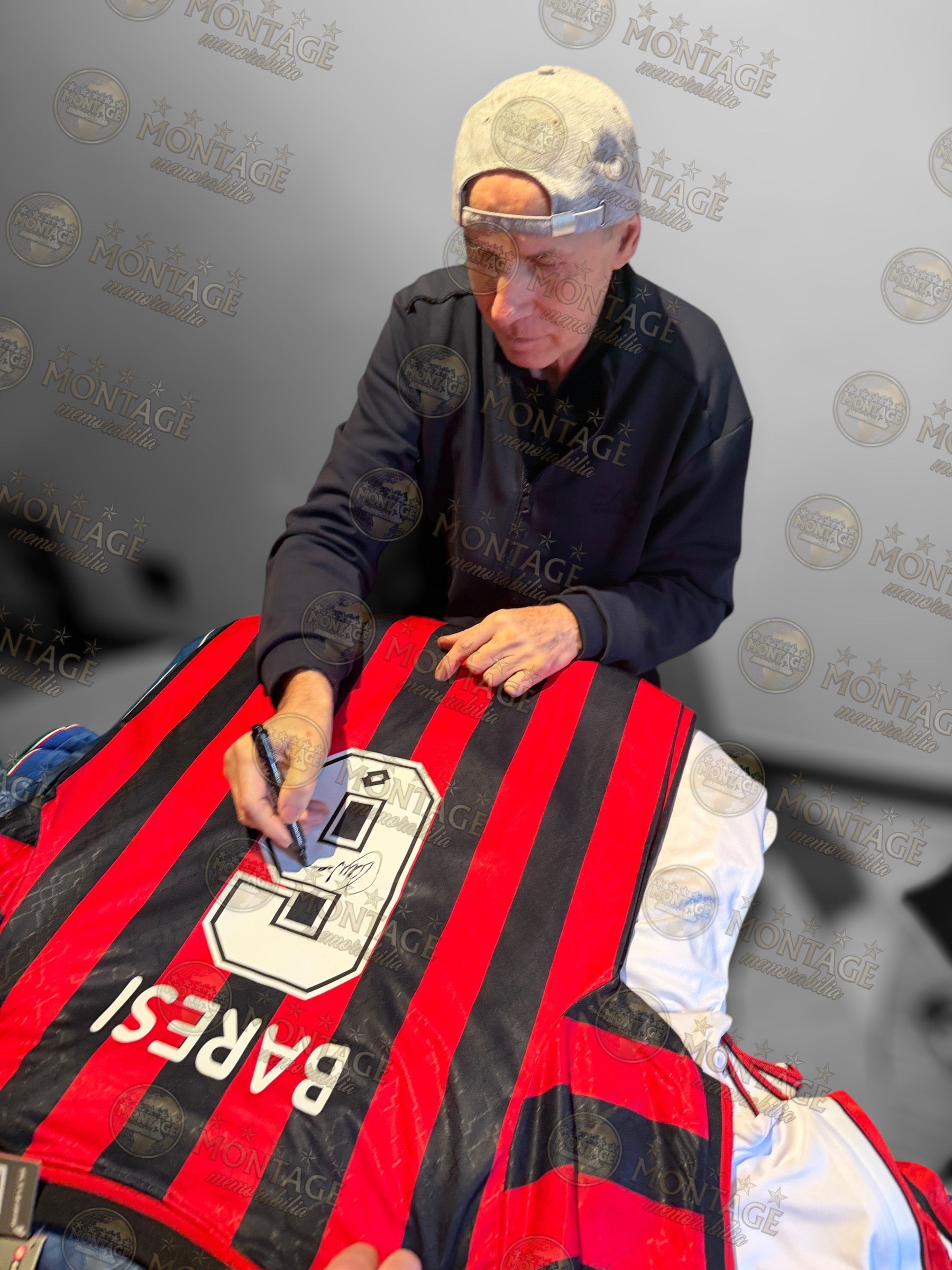 FRANCO BARESI SIGNED AC MILAN 1995/96 HOME SHIRT (ACG CERT AG17693)