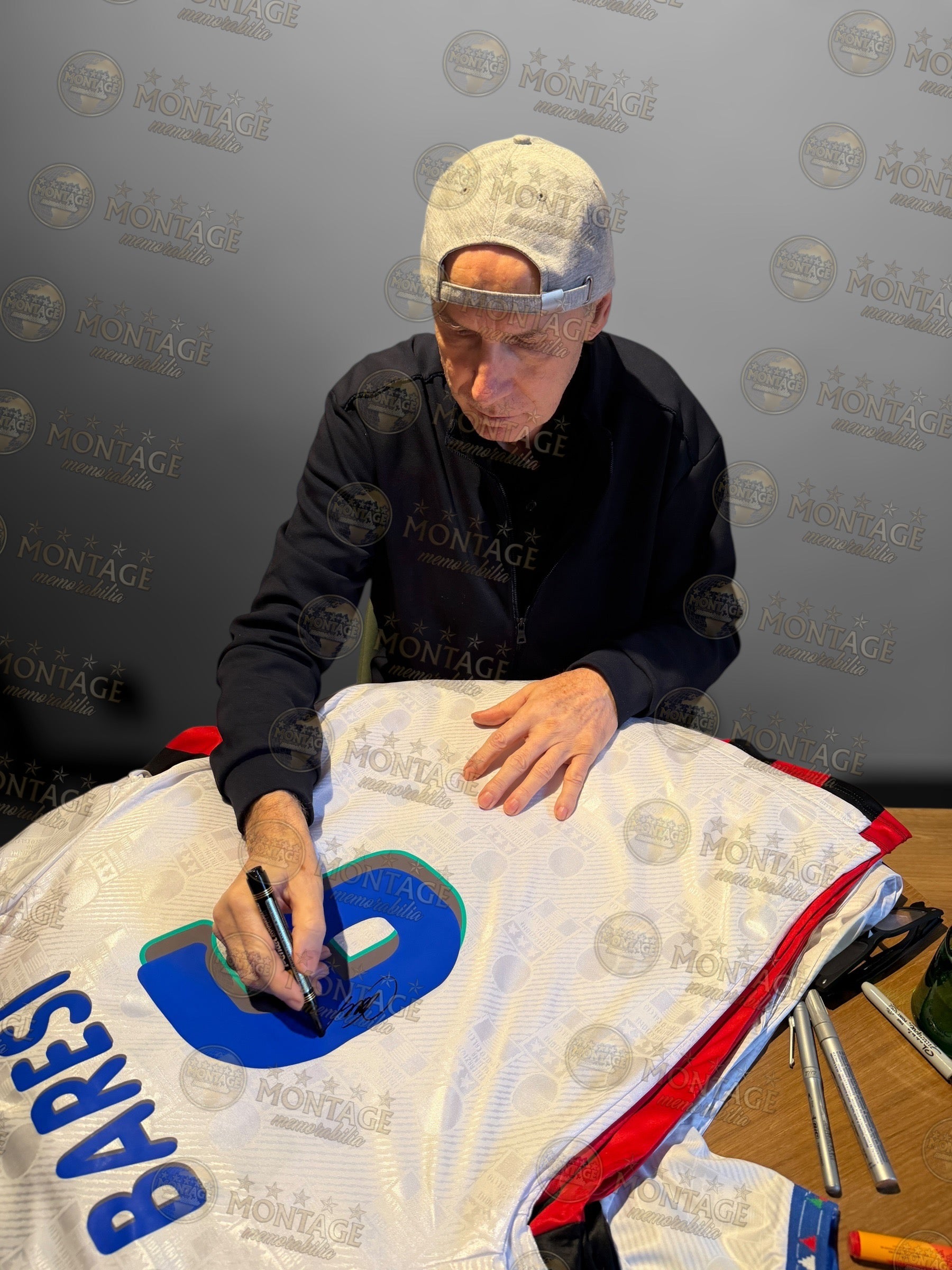 FRANCO BARESI SIGNED ITALY 1994 AWAY SHIRT (ACG CERT AG17689)