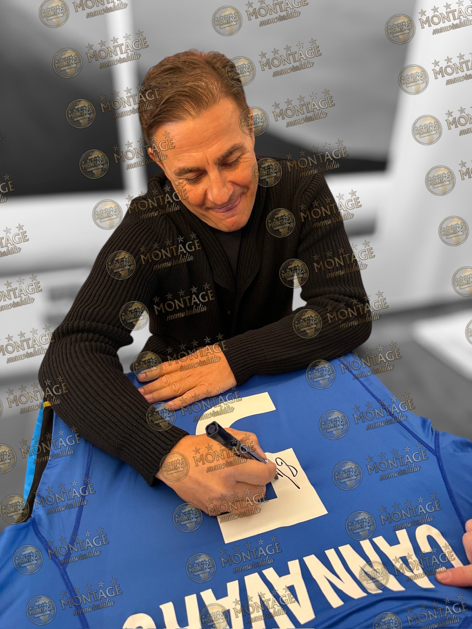 FABIO CANNAVARO SIGNED ITALY 2000/02 HOME SHIRT (ACG CERT AG17447)