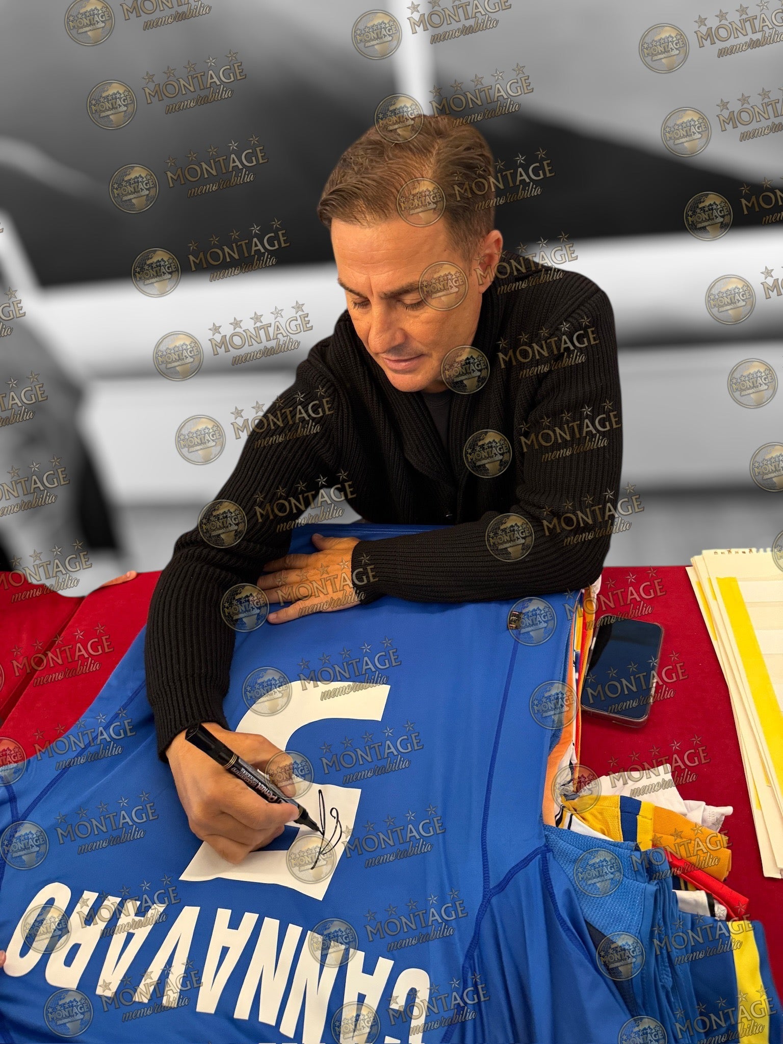 FABIO CANNAVARO SIGNED ITALY 2000/02 HOME SHIRT (ACG CERT AG17447)