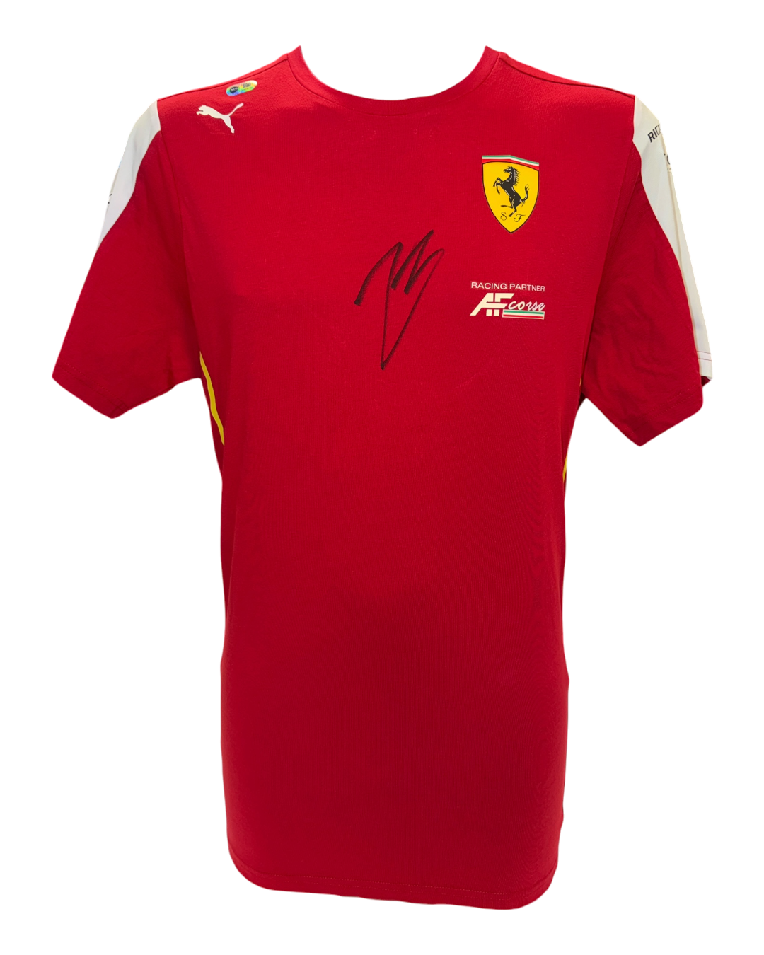 CHARLES LECLERC SIGNED FERRARI PUMA 2025 FORMULA 1 T-SHIRT (ACG CERT AG17770)
