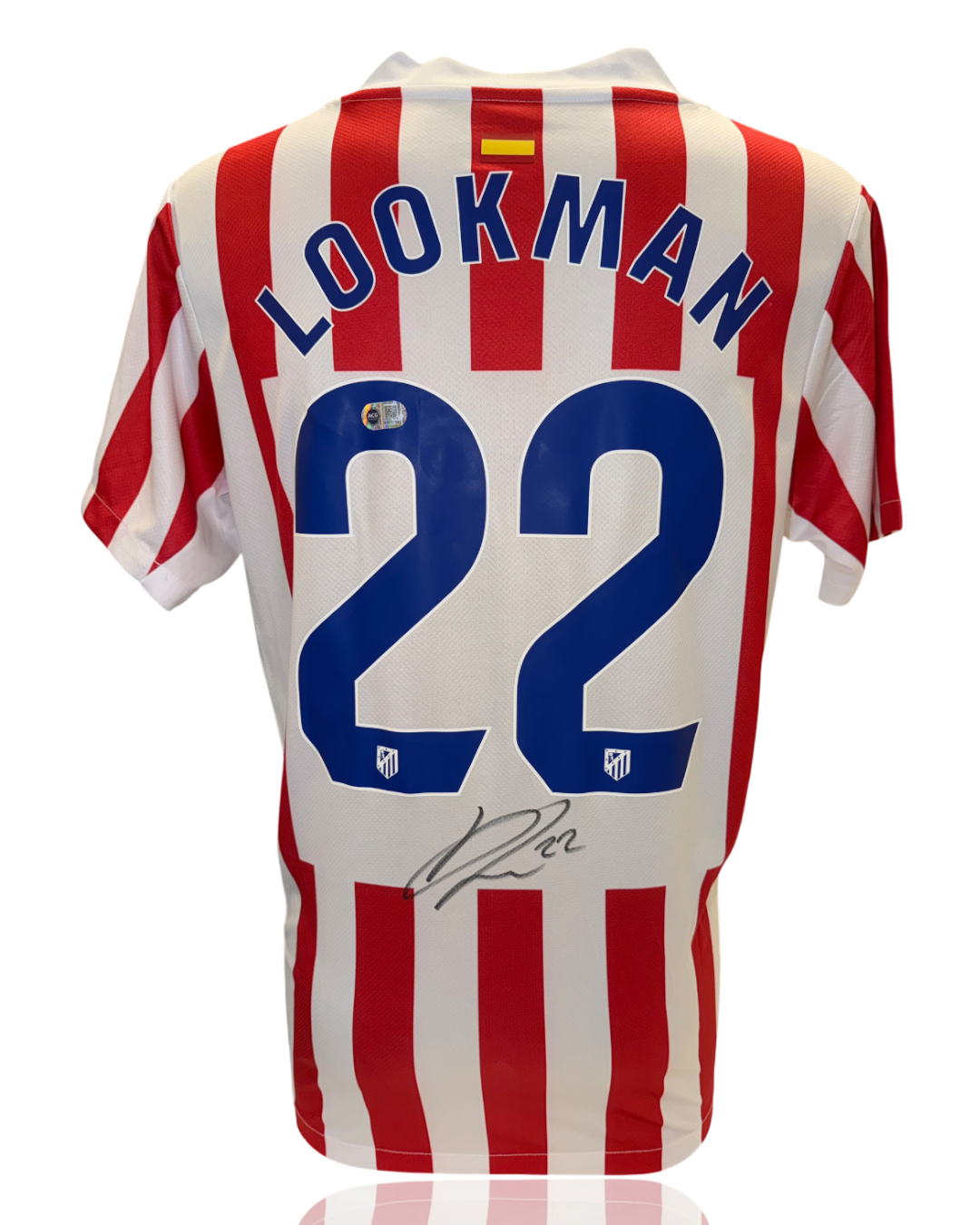 ADAMOLA LOOKMAN SIGNED ATLETICO MADRID 2025/26 HOME SHIRT (ACG CERT AG17796)