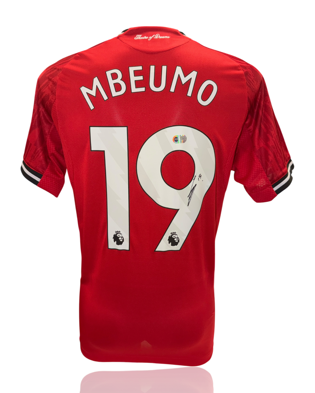BRYAN MBEUMO SIGNED 2025/26 MANCHESTER UTD HOME SHIRT (ACG CERT AG17828)