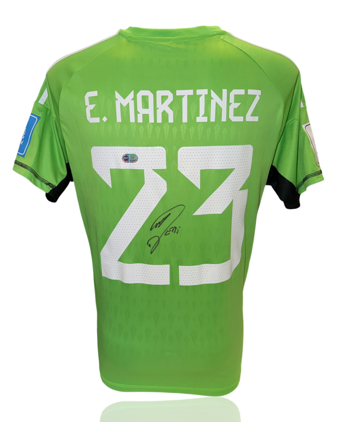 EMI MARTINEZ SIGNED 2022/23 ARGENTINA WORLD CUP HOME SHIRT (ACG CERT AG17865)