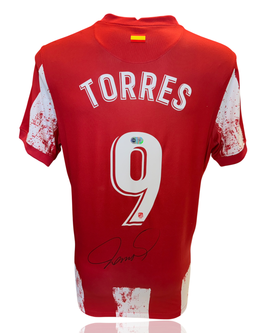FERNANDO TORRES SIGNED ATLETICO MADRID HOME SHIRT (ACG CERT AG17869)