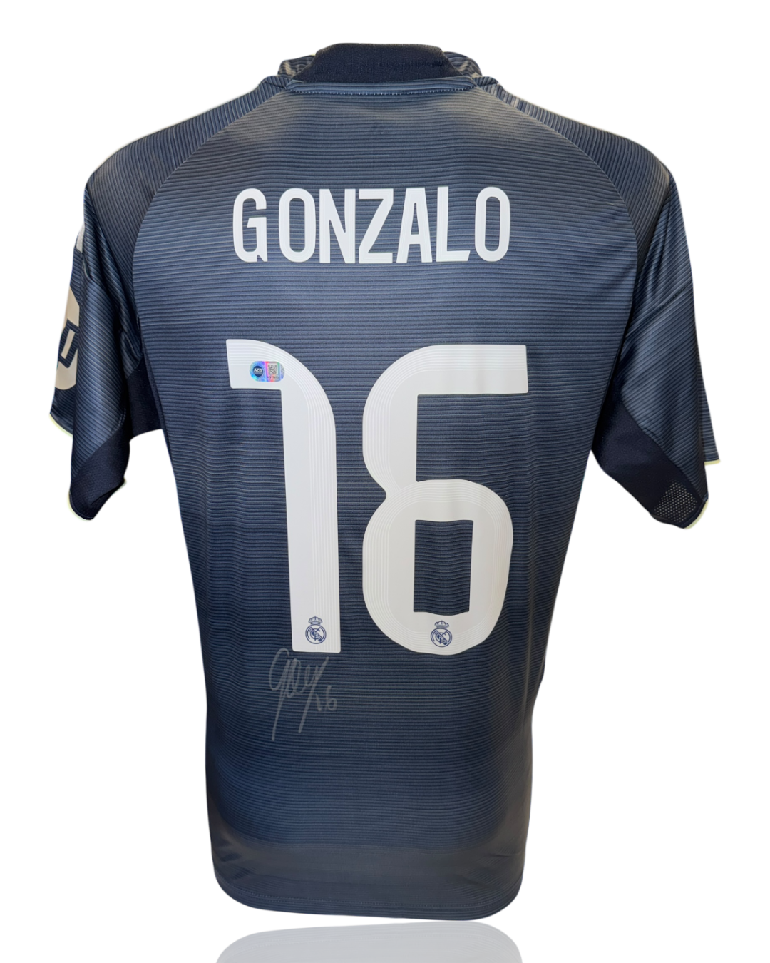 GONZALO GARCIA SIGNED REAL MADRID 2025/26 AWAY SHIRT (ACG CERT AG17870)