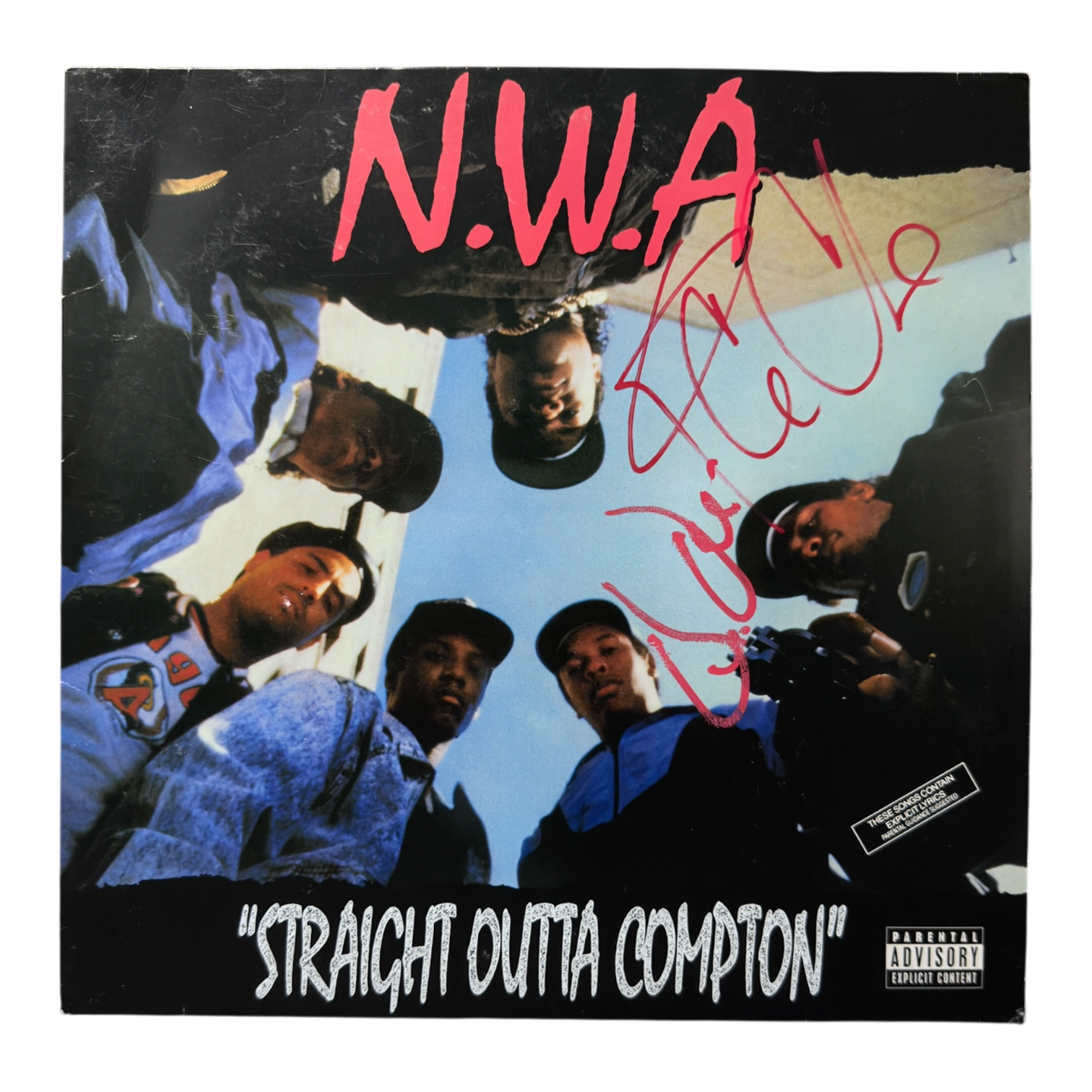 ICE CUBE & DR DRE SIGNED NWA STRAIGHT OUTTA COMPTON VINYL (ACG CERT AG17906)