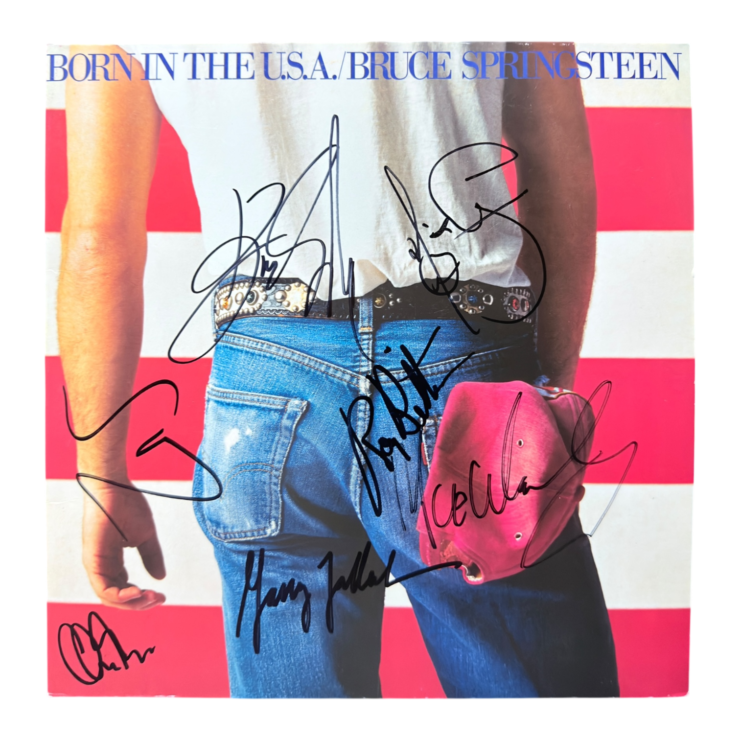 BRUCE SPRINGSTEEN & E STREET BAND SIGNED BORN IN THE USA LP (ACG CERT AG17935)