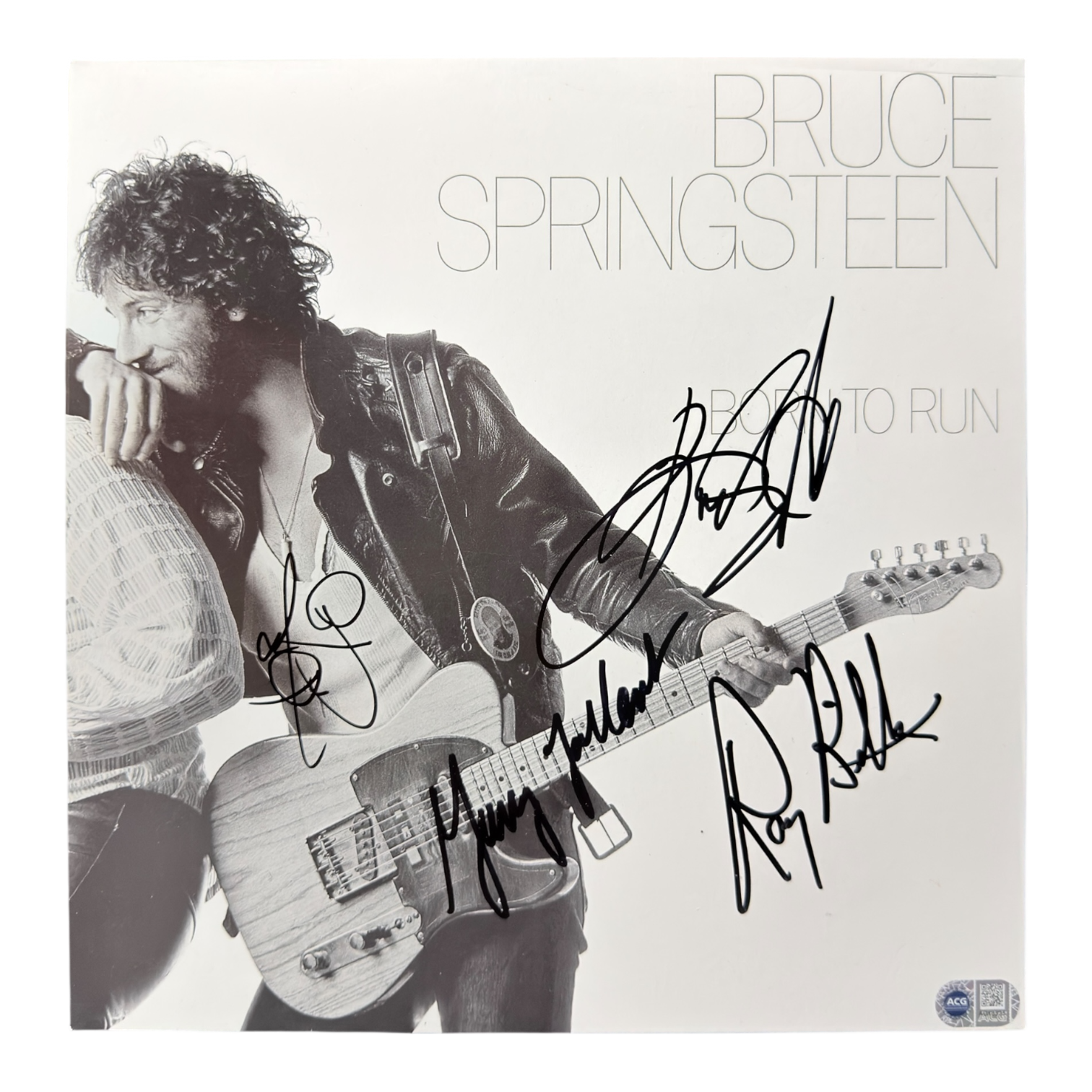 BRUCE SPRINGSTEEN & E STREET BAND SIGNED BORN TO RUN LP (ACG CERT AG16535)
