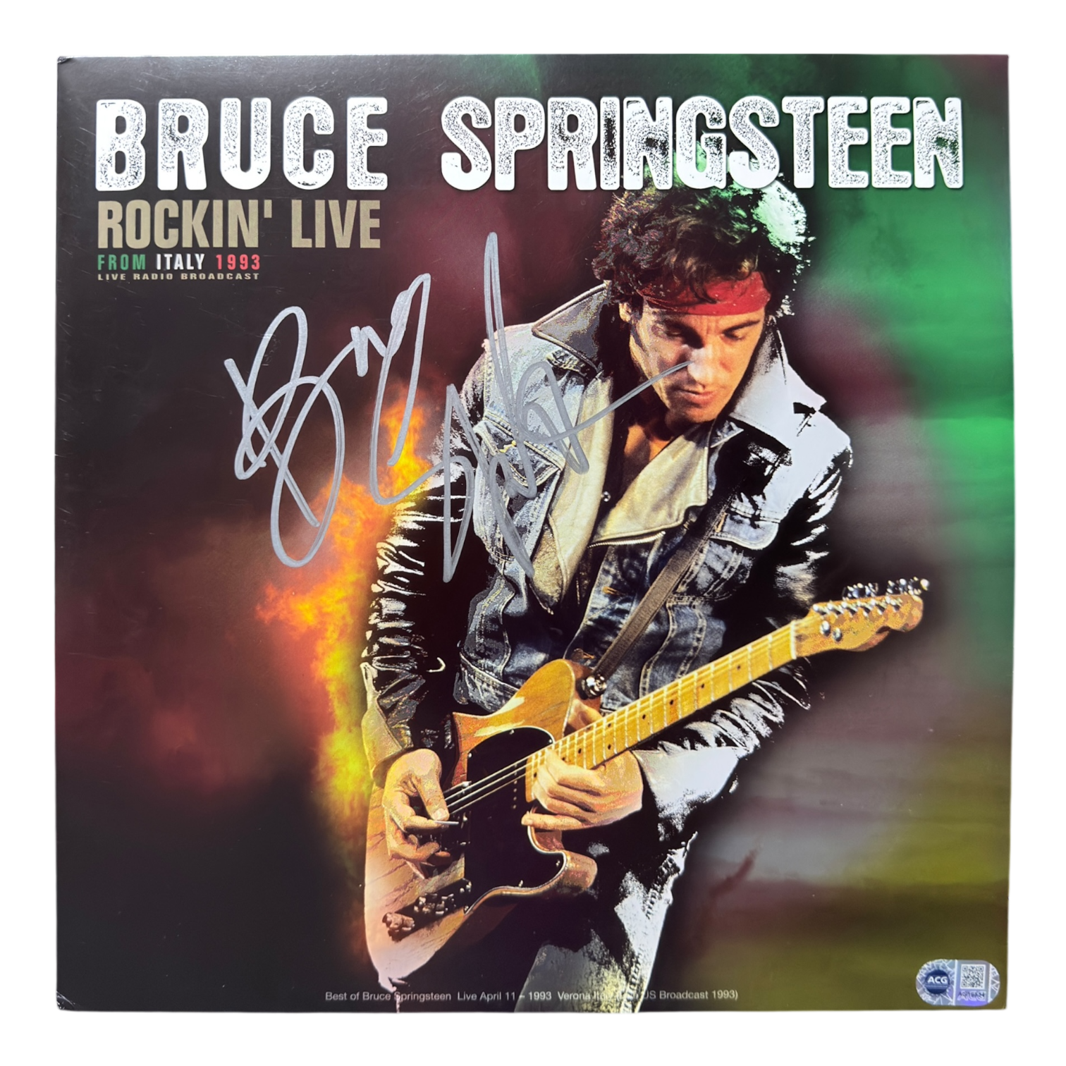 BRUCE SPRINGSTEEN SIGNED ROCKIN' LIVE ITALY VINYL 12" LP (ACG CERT AG16534)