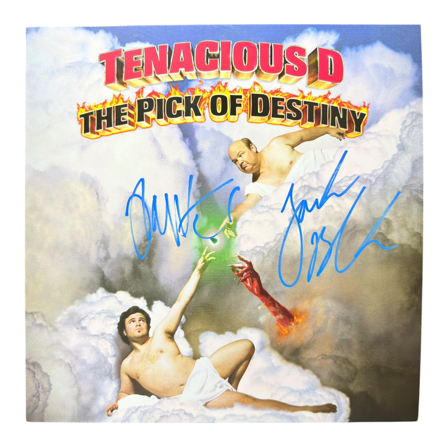 TENACIOUS D SIGNED THE PICK OF DESTINY VINYL JACK BLACK KYLE GASS (ACG CERT AG17966)