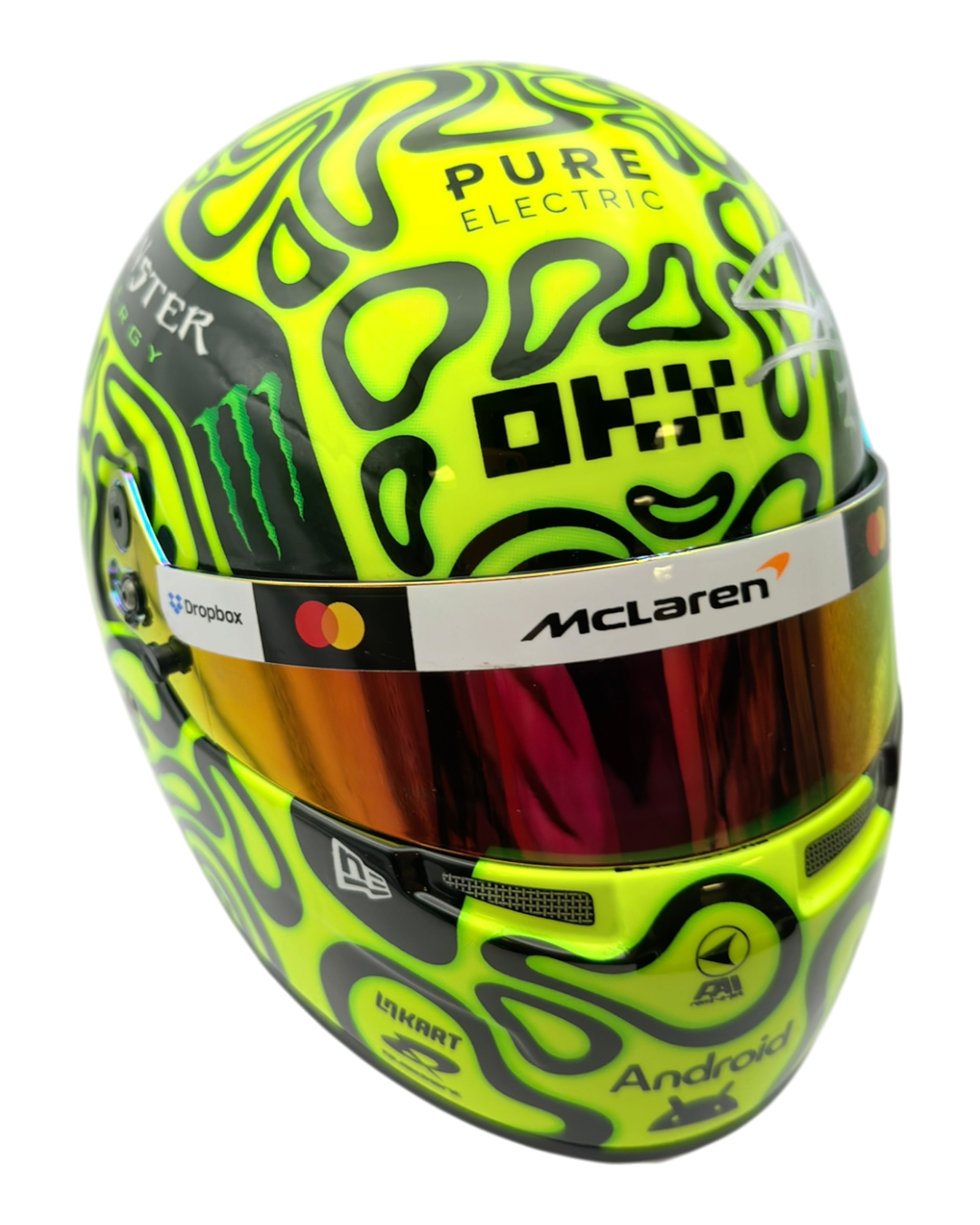 LANDO NORRIS SIGNED MCLAREN 1/2 SIZE BELL 2025 CHAMP F1 HELMET (ACG CERT AG18033)