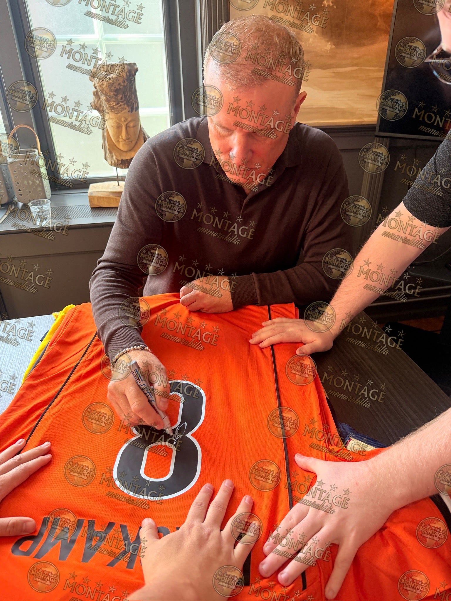 DENNIS BERGKAMP SIGNED HOLLAND 1998 HOME SHIRT (ACG WITNESS AG46501)