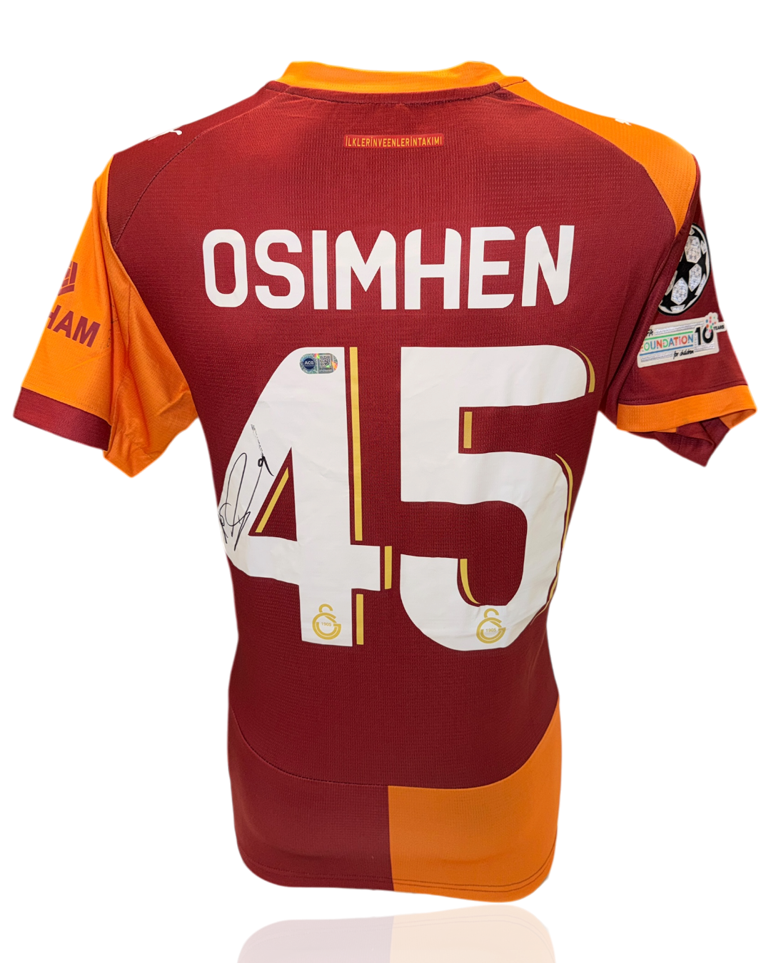 VICTOR OSIMHEN SIGNED GALATASARAY SK 25/26 HOME SHIRT (ACG CERT AG18098)