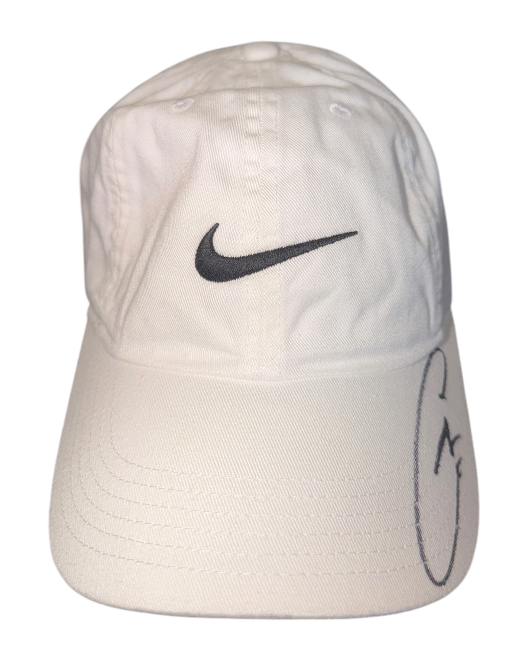 CARLOS ALCARAZ SIGNED WHITE NIKE TENNIS CAP WIMBLEDON (ACG CERT AG17608)