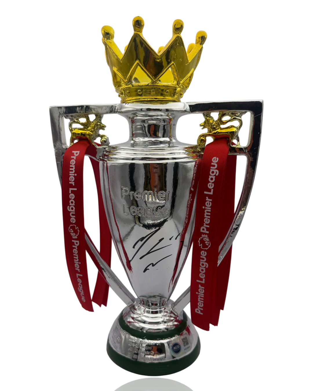 MO SALAH SIGNED LIVERPOOL FC REPLICA PREMIER LEAGUE TROPHY 32CM (ACG CERT AG18831)