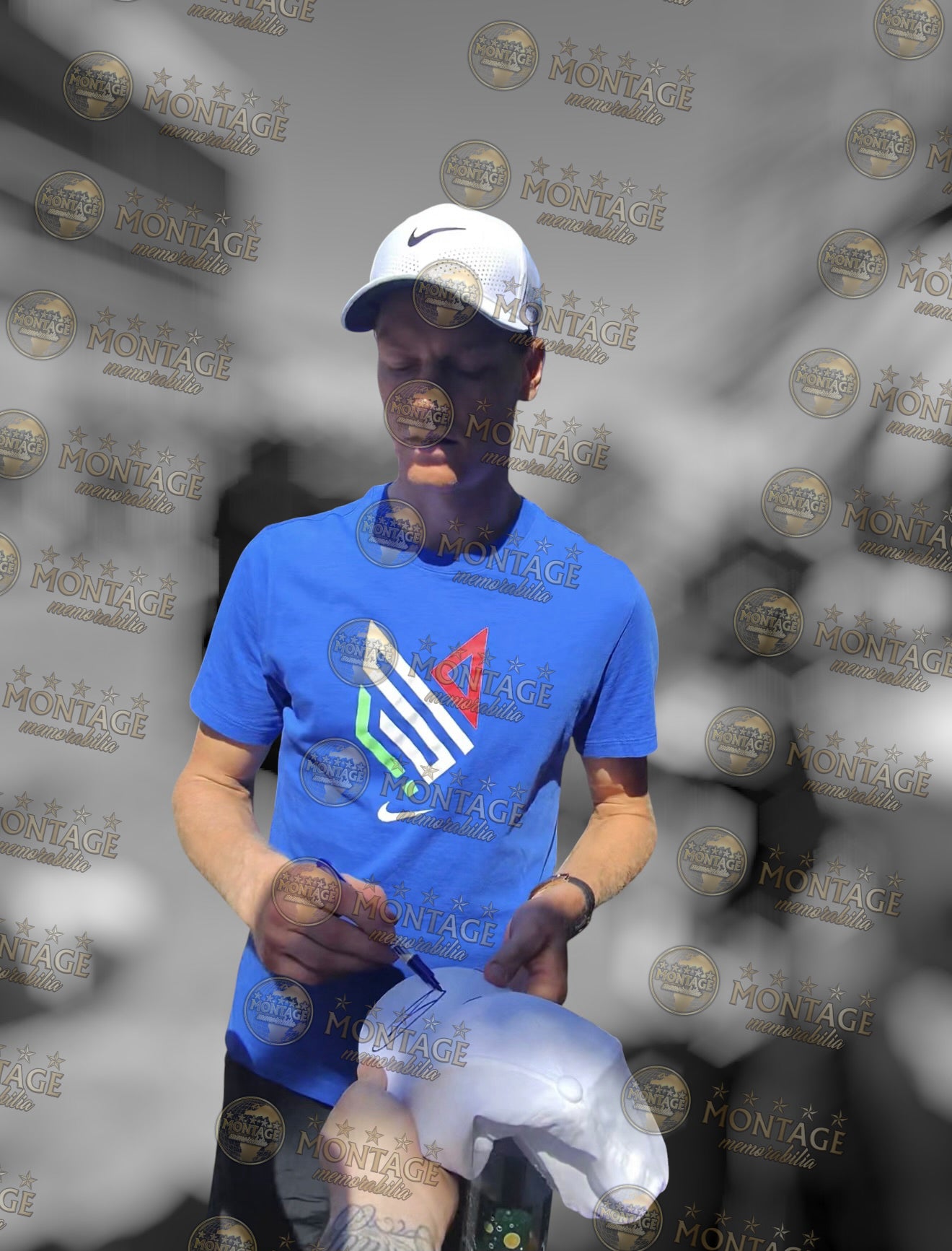 JANNIK SINNER SIGNED NIKE WHITE TENNIS CAP (ACG CERT AG19125)