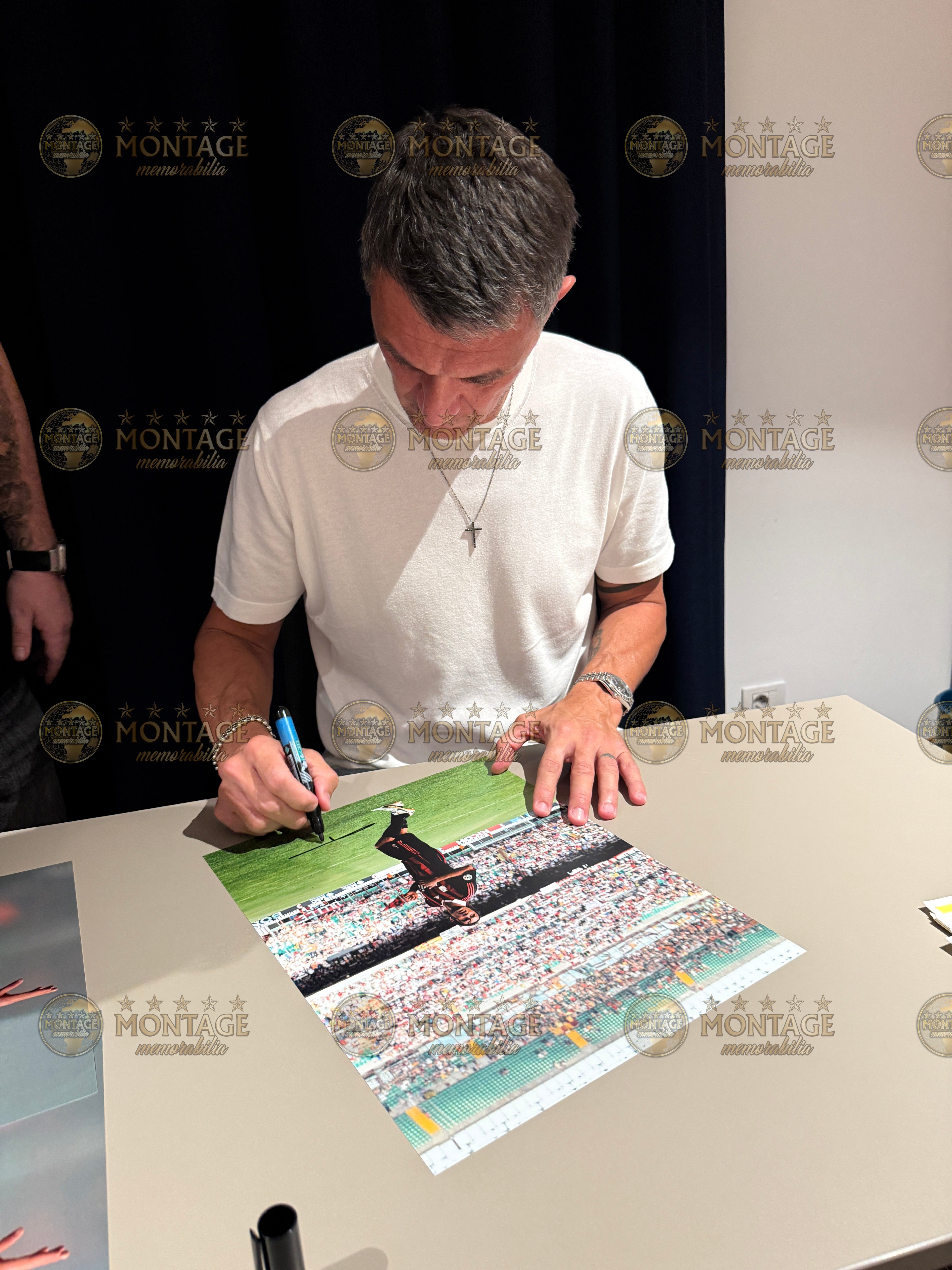 PAOLO MALDINI SIGNED AC MILAN ITALY LEGEND 14x11 PHOTO (ACG CERT AG17419)