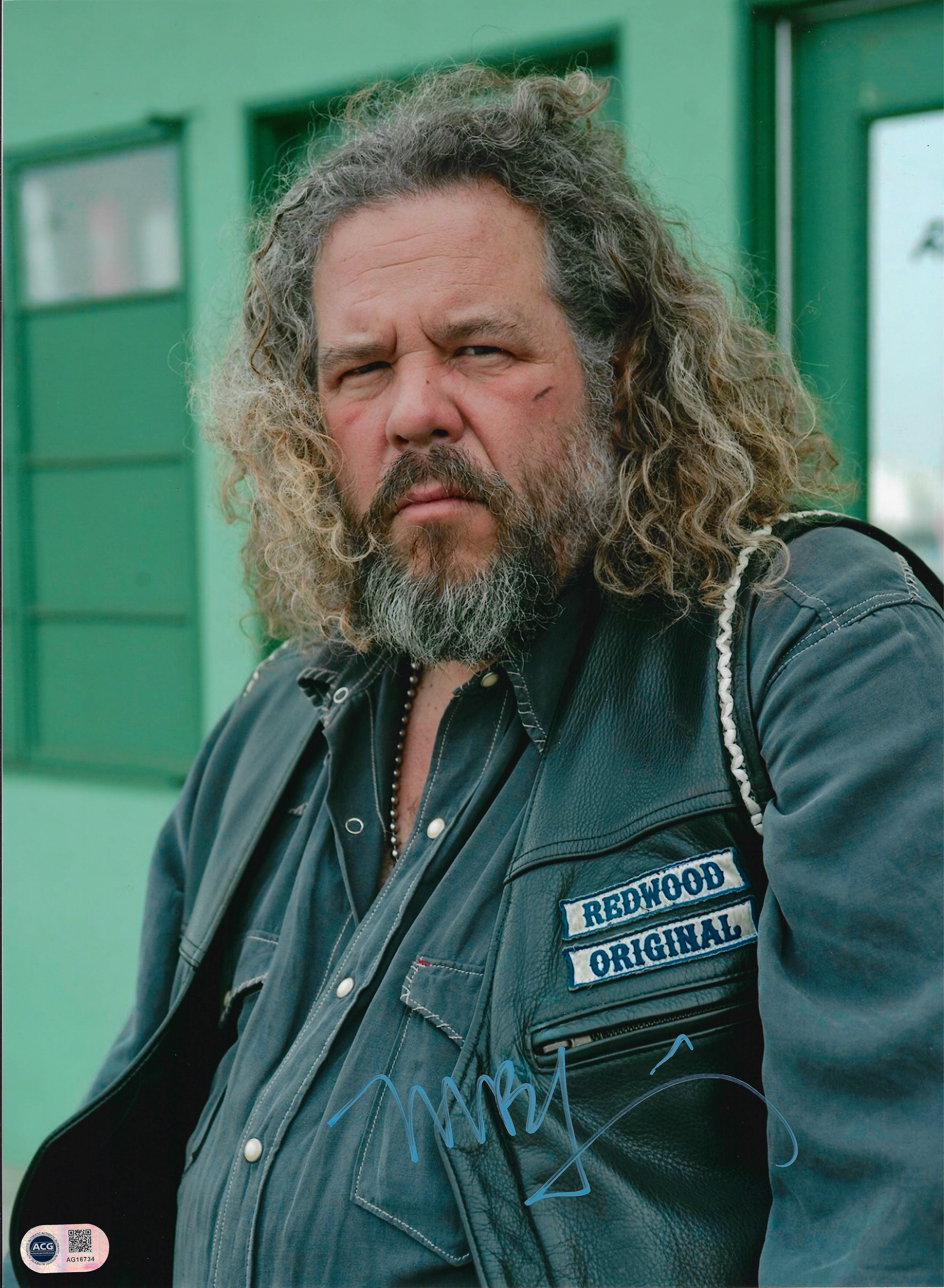 MARK BOONE JUNIOR SIGNED SONS OF ANARCHY BOBBY 16x12 PHOTO (ACG CERT AG16734)