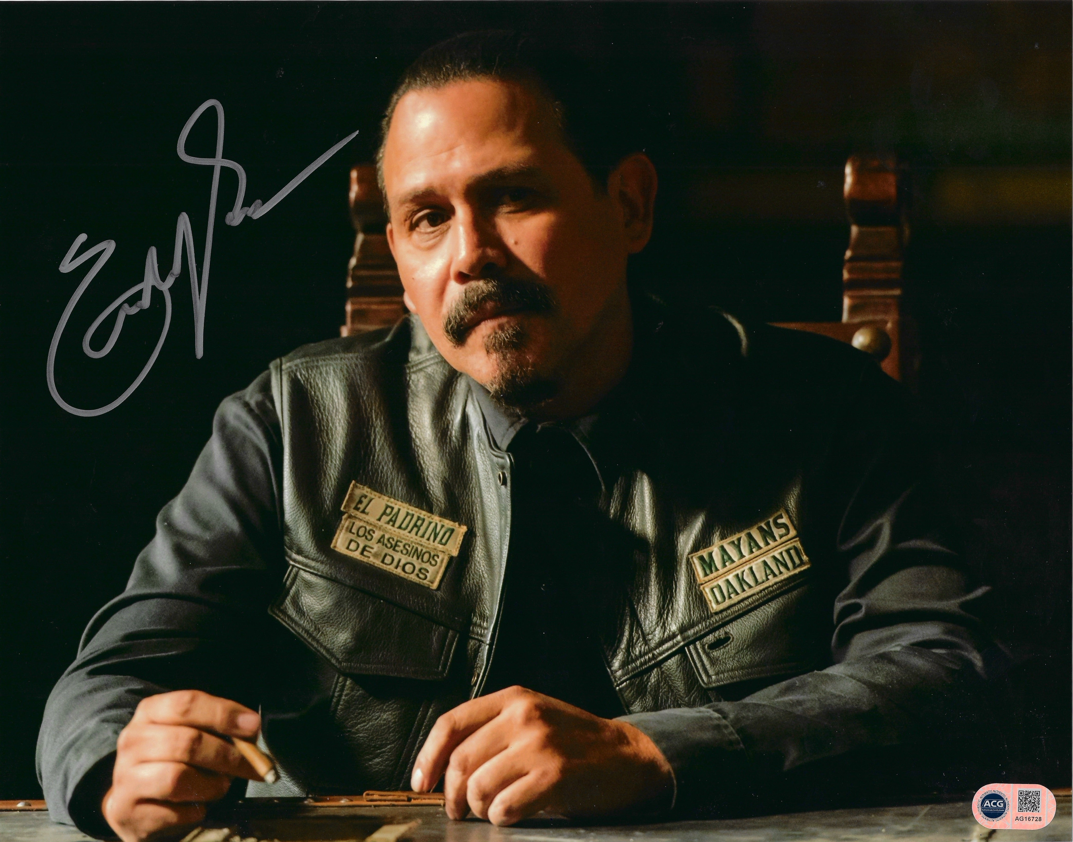 EMILIO RIVERA SIGNED ALVAREZ SONS OF ANARCHY MAYANS 14x11 PHOTO (ACG CERT AG16728)