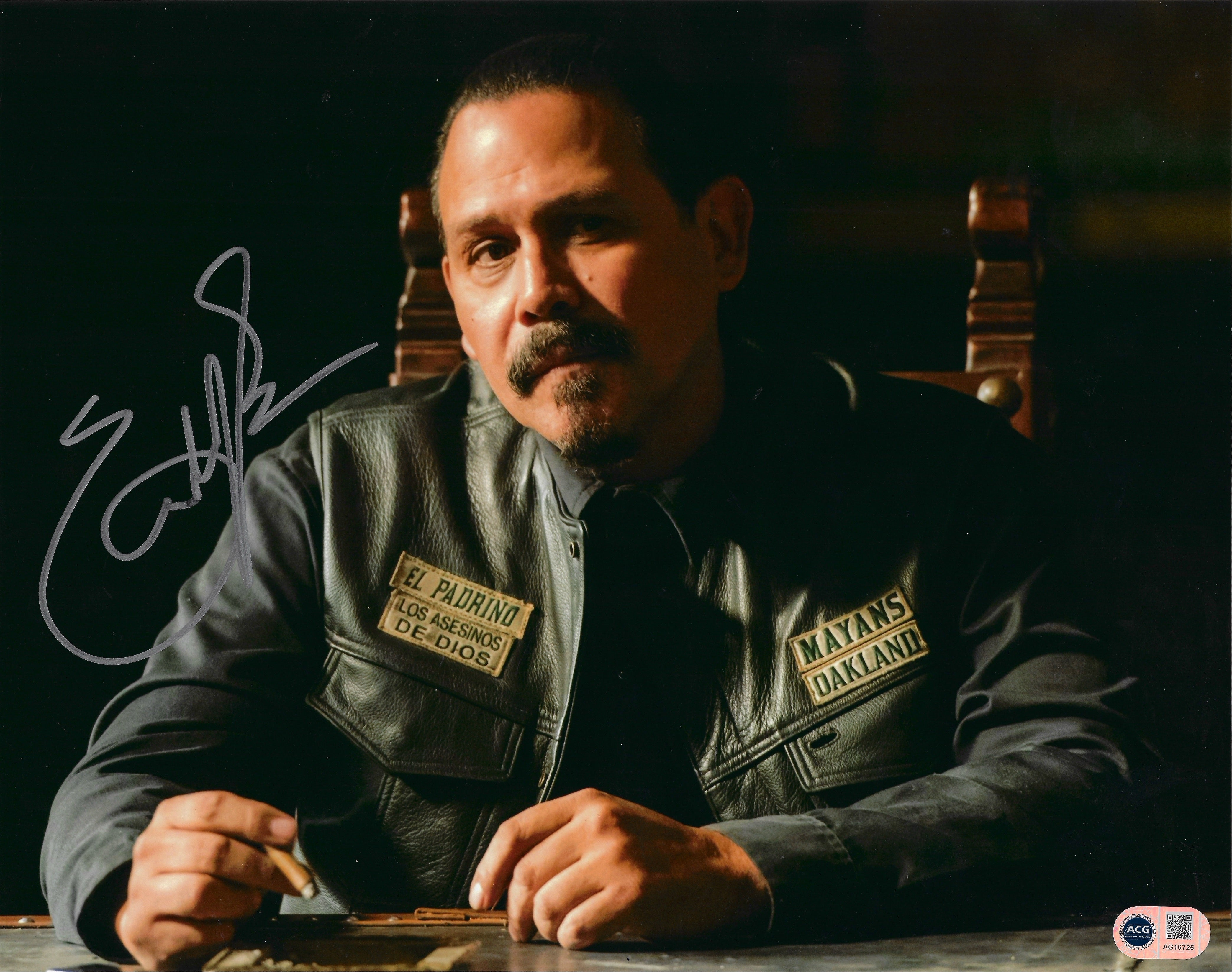 EMILIO RIVERA SIGNED ALVAREZ SONS OF ANARCHY MAYANS 14x11 PHOTO (ACG CERT AG16725)