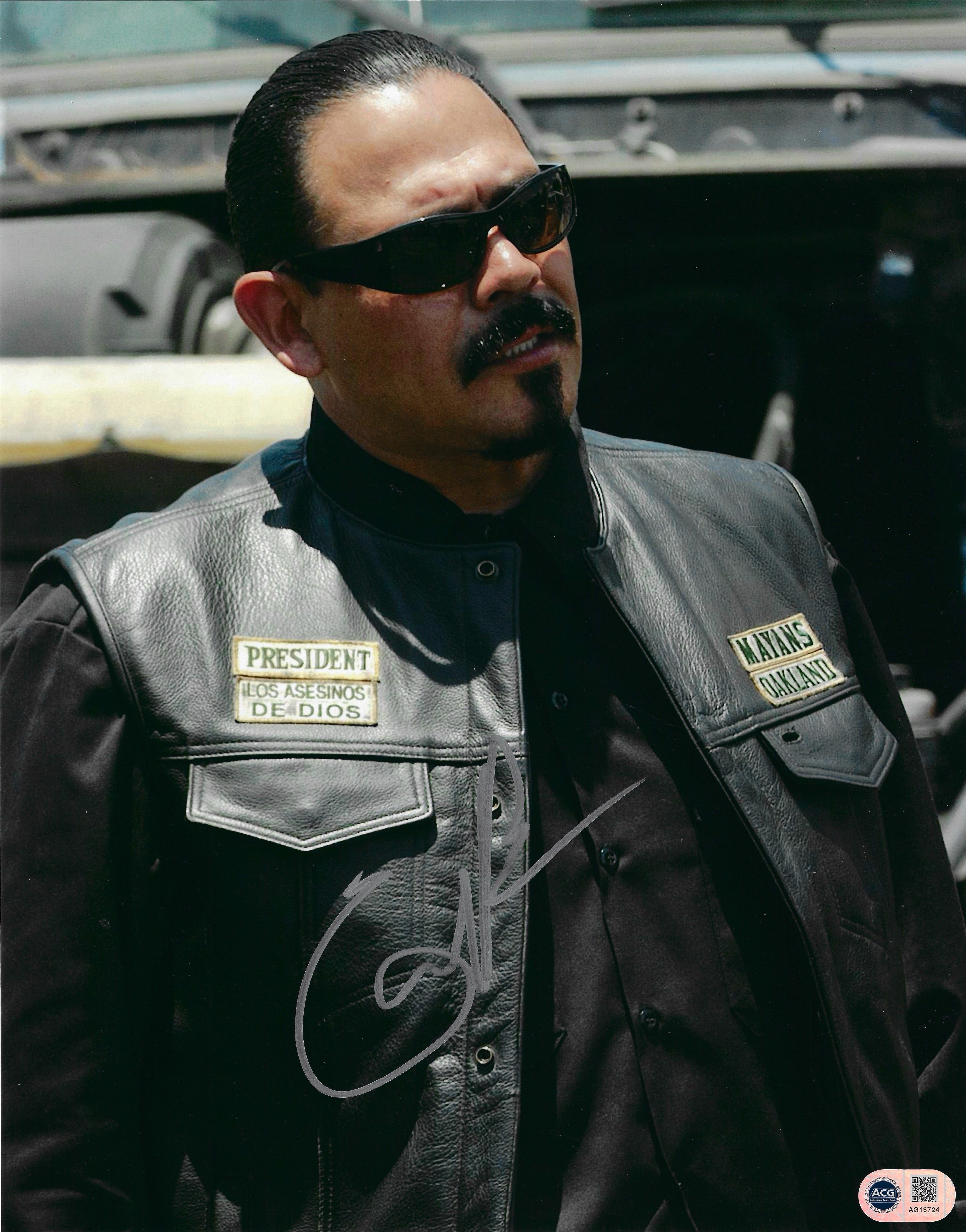 EMILIO RIVERA SIGNED ALVAREZ SONS OF ANARCHY MAYANS 14x11 PHOTO (ACG CERT AG16724)