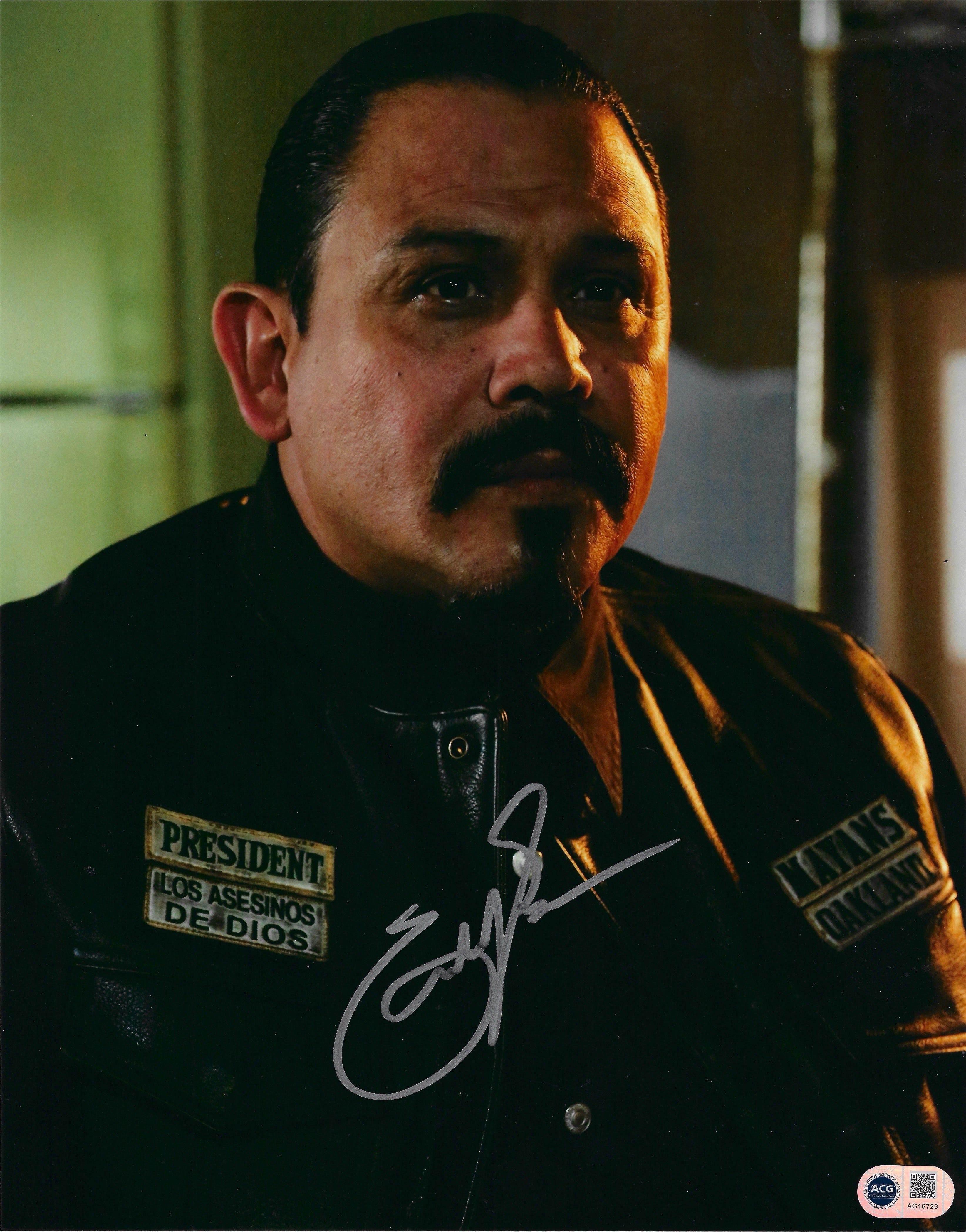EMILIO RIVERA SIGNED ALVAREZ SONS OF ANARCHY MAYANS 14x11 PHOTO (ACG CERT AG16723)