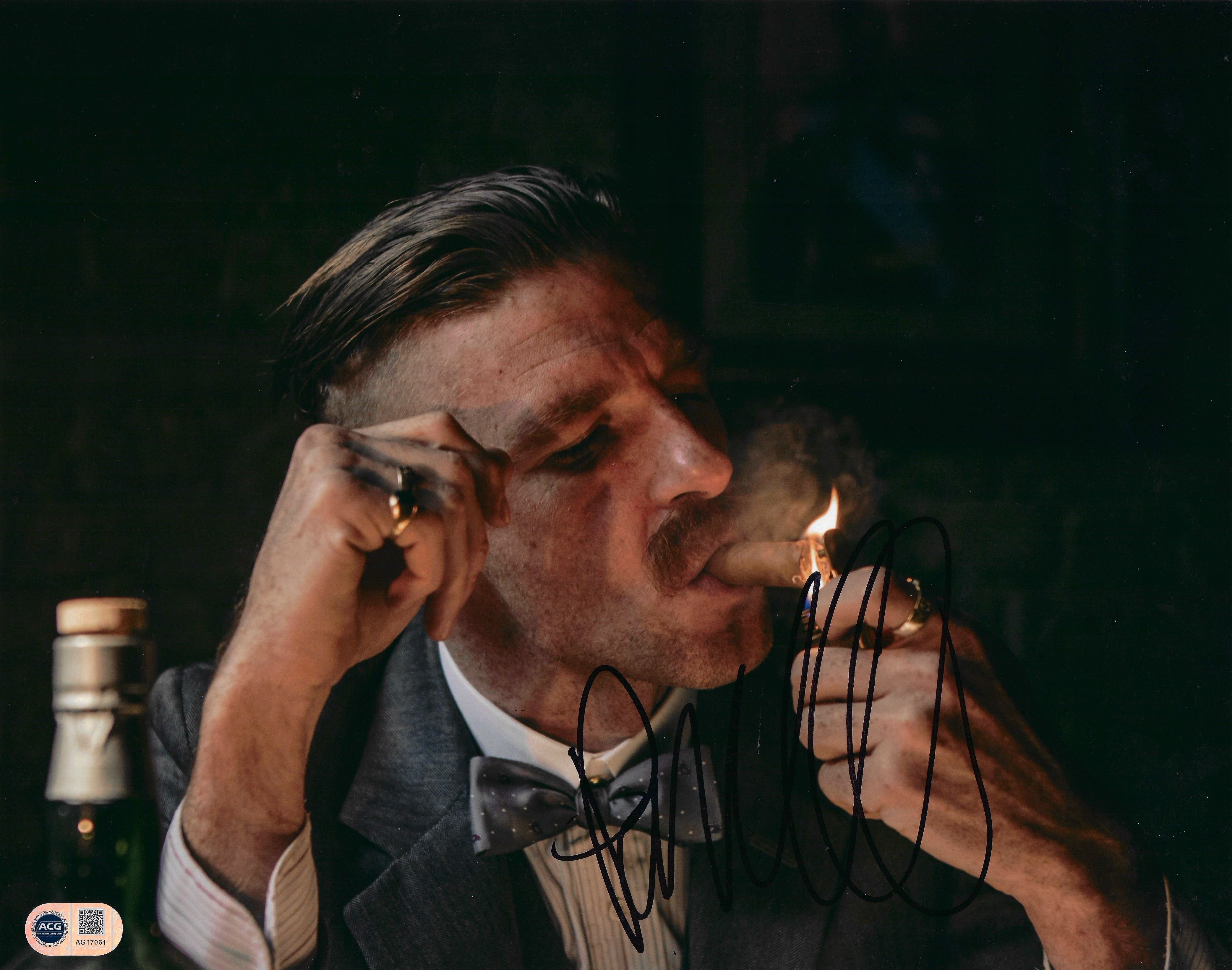 PAUL ANDERSON ARTHUR SHELBY SIGNED 14x11 PEAKY BLINDERS PHOTO (ACG CERT AG17061)