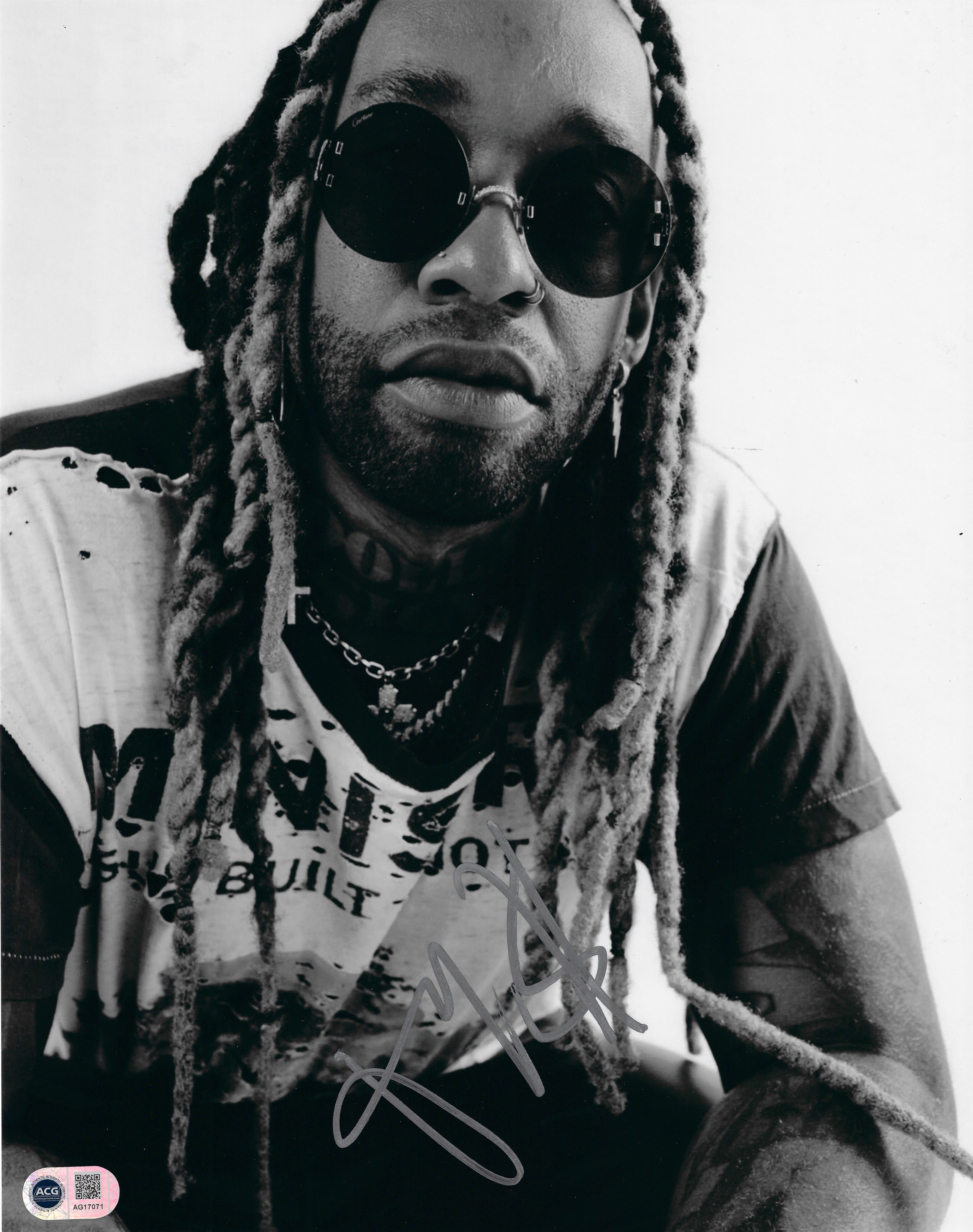 TY DOLLA $IGN SIGNED 14X11 PHOTOGRAPH RAPPER VULTURES (ACG CERT AG17070)