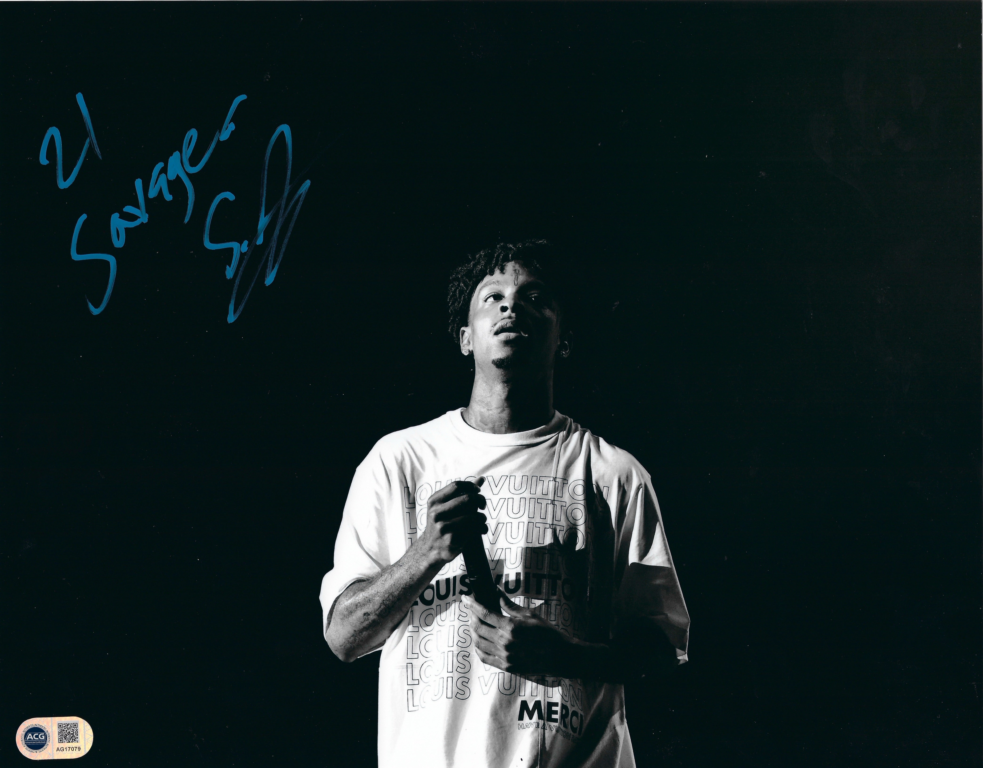 21 SAVAGE SIGNED 14x11 PHOTO RAPPER AMERICAN DREAM (ACG CERT AG17079)
