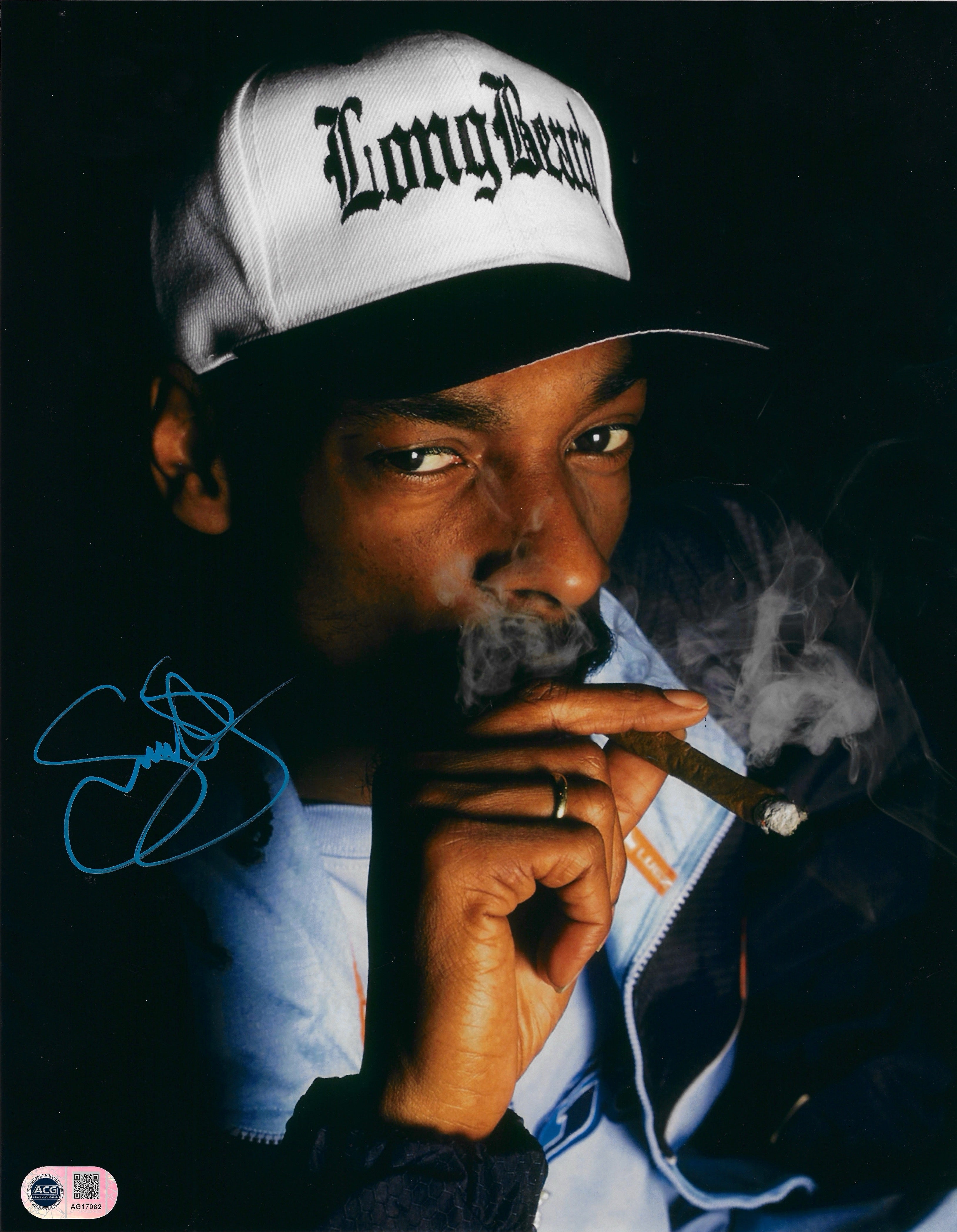 SNOOP DOGGY DOGG SIGNED 14X11 DEATH ROW RECORDS PHOTO (ACG CERT AG17082)
