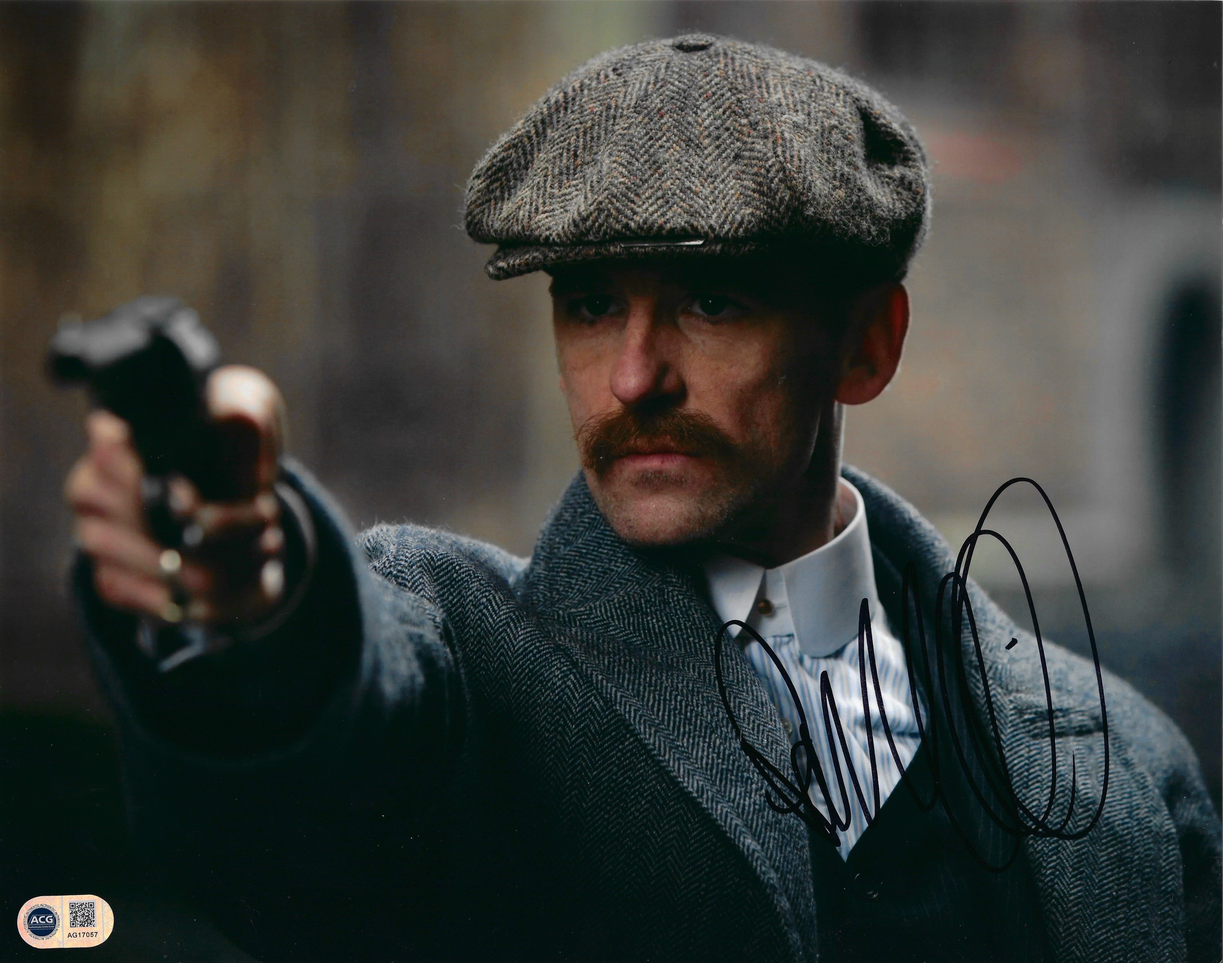 PAUL ANDERSON ARTHUR SHELBY SIGNED 14x11 PEAKY BLINDERS PHOTO (ACG CERT AG17057)