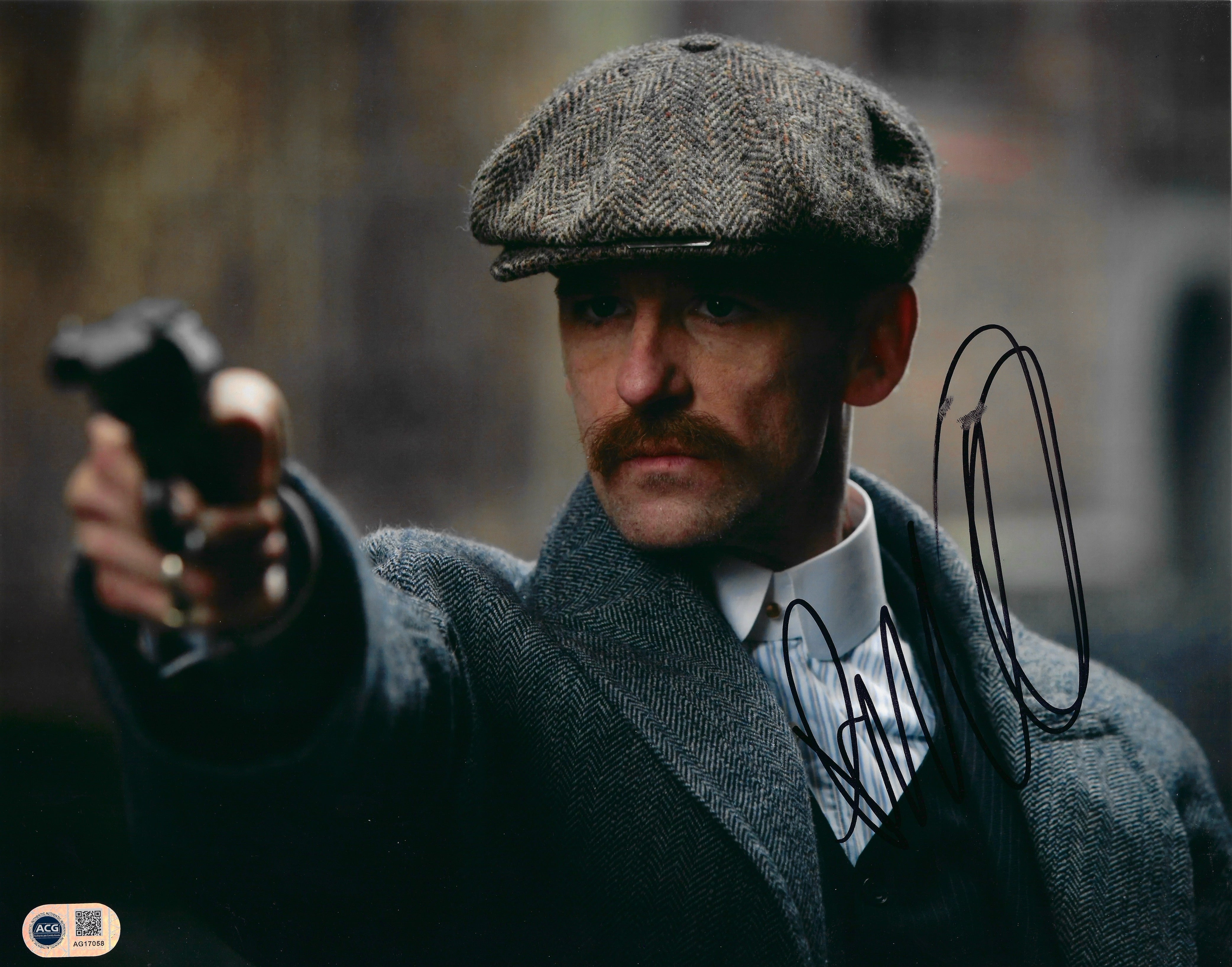 PAUL ANDERSON ARTHUR SHELBY SIGNED 14x11 PEAKY BLINDERS PHOTO (ACG CERT AG17058)