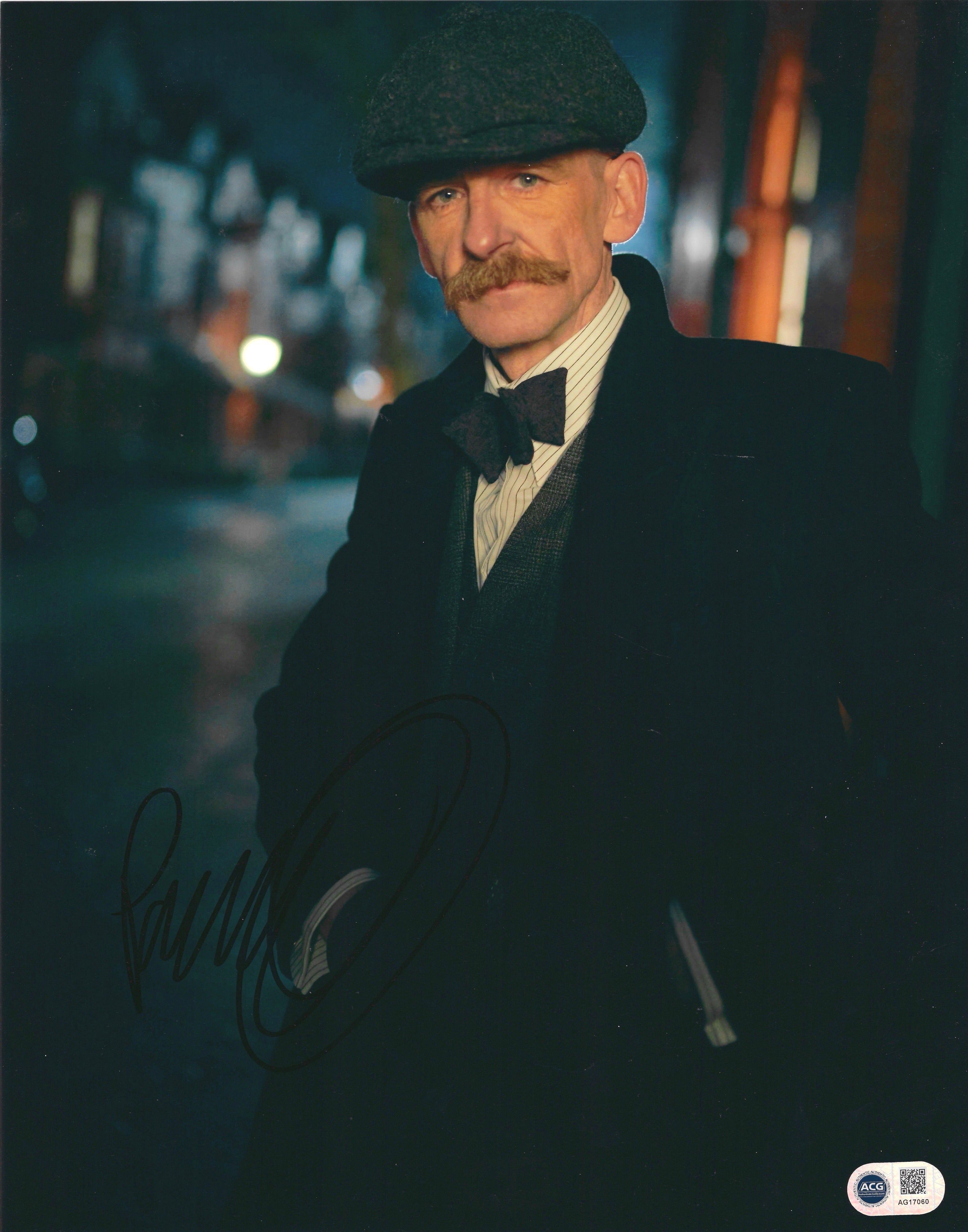 PAUL ANDERSON ARTHUR SHELBY SIGNED 14x11 PEAKY BLINDERS PHOTO (ACG CERT AG17060)