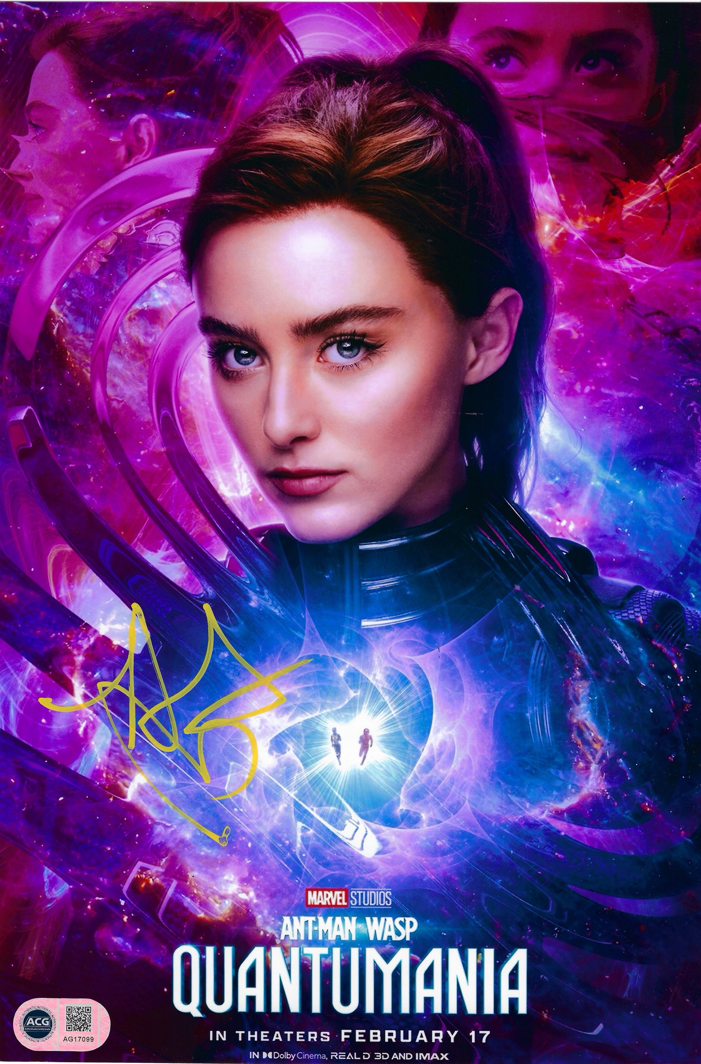 KATHRYN NEWTON SIGNED ANT MAN QUANTUMANIA SIGNED 12x8 PHOTO (ACG CERT AG170)