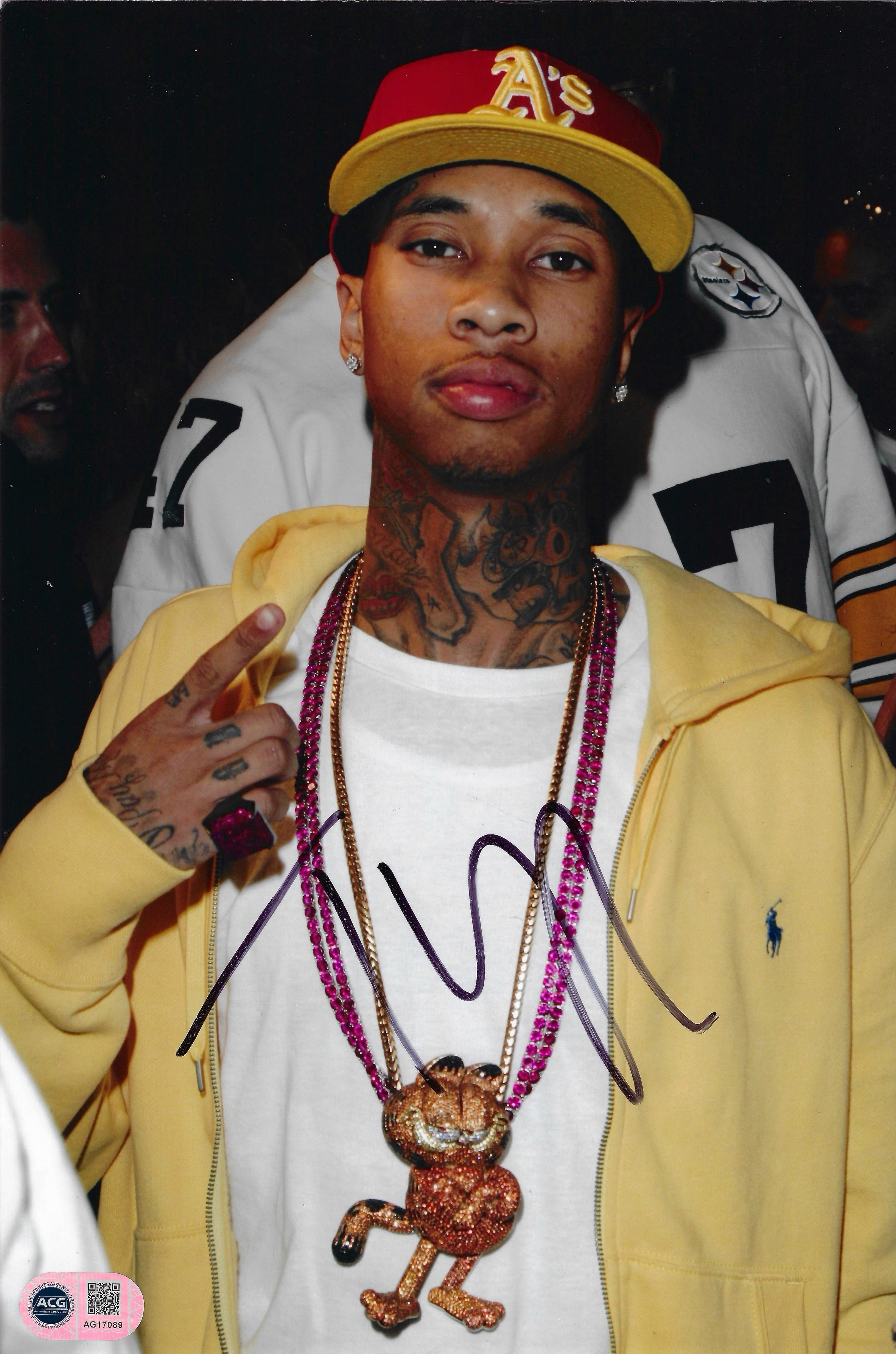 TYGA SIGNED RAPPER YOUNG MONEY 12x8 PHOTO (ACG CERT AG17089)