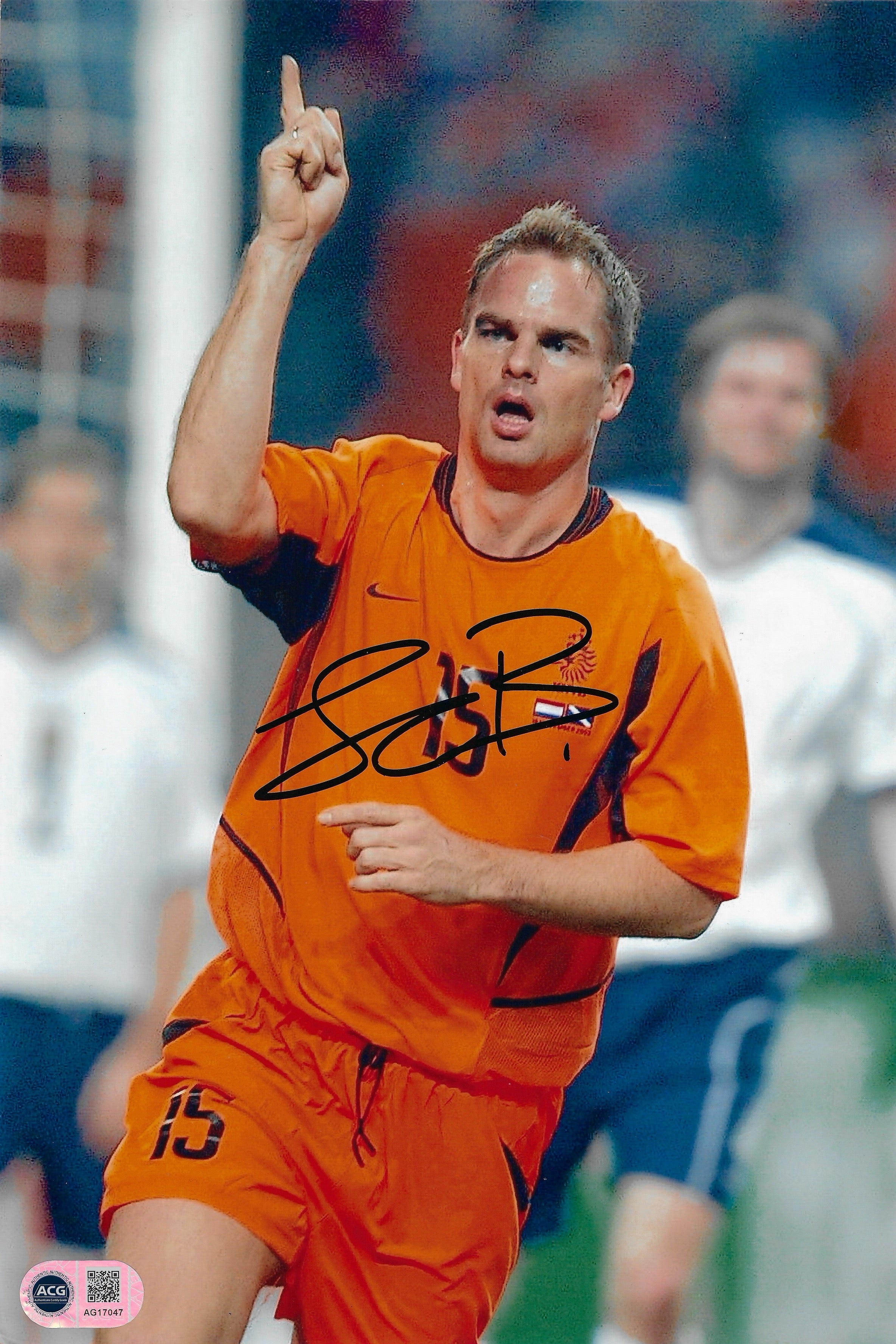 FRANK DE BOER SIGNED NETHERLANDS 12x8 PHOTO (ACG CERT AG17047)