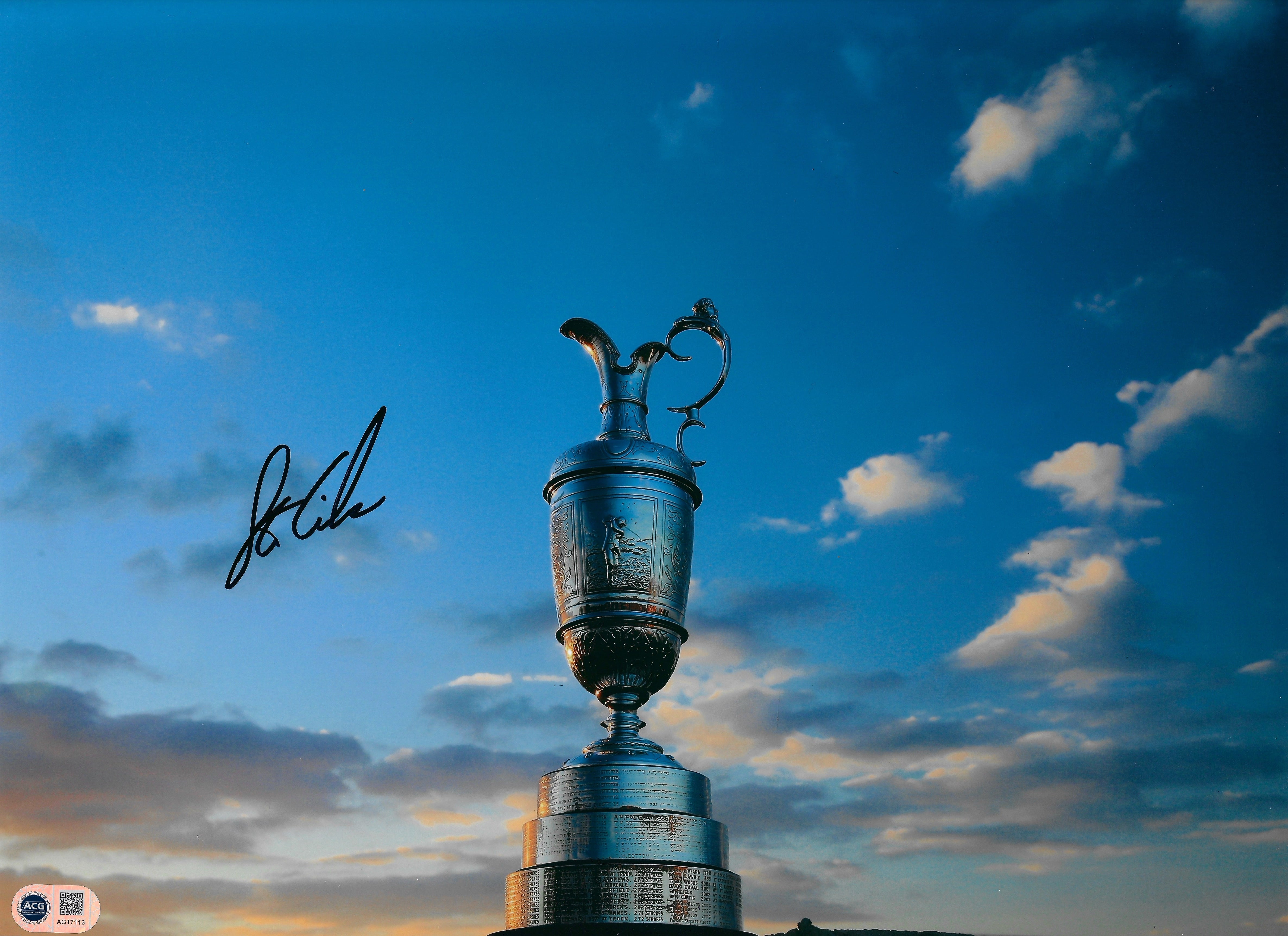 STEWART CINK SIGNED 16X12 THE OPEN TROPHY CHAMPION PHOTO (ACG CERT AG17113)