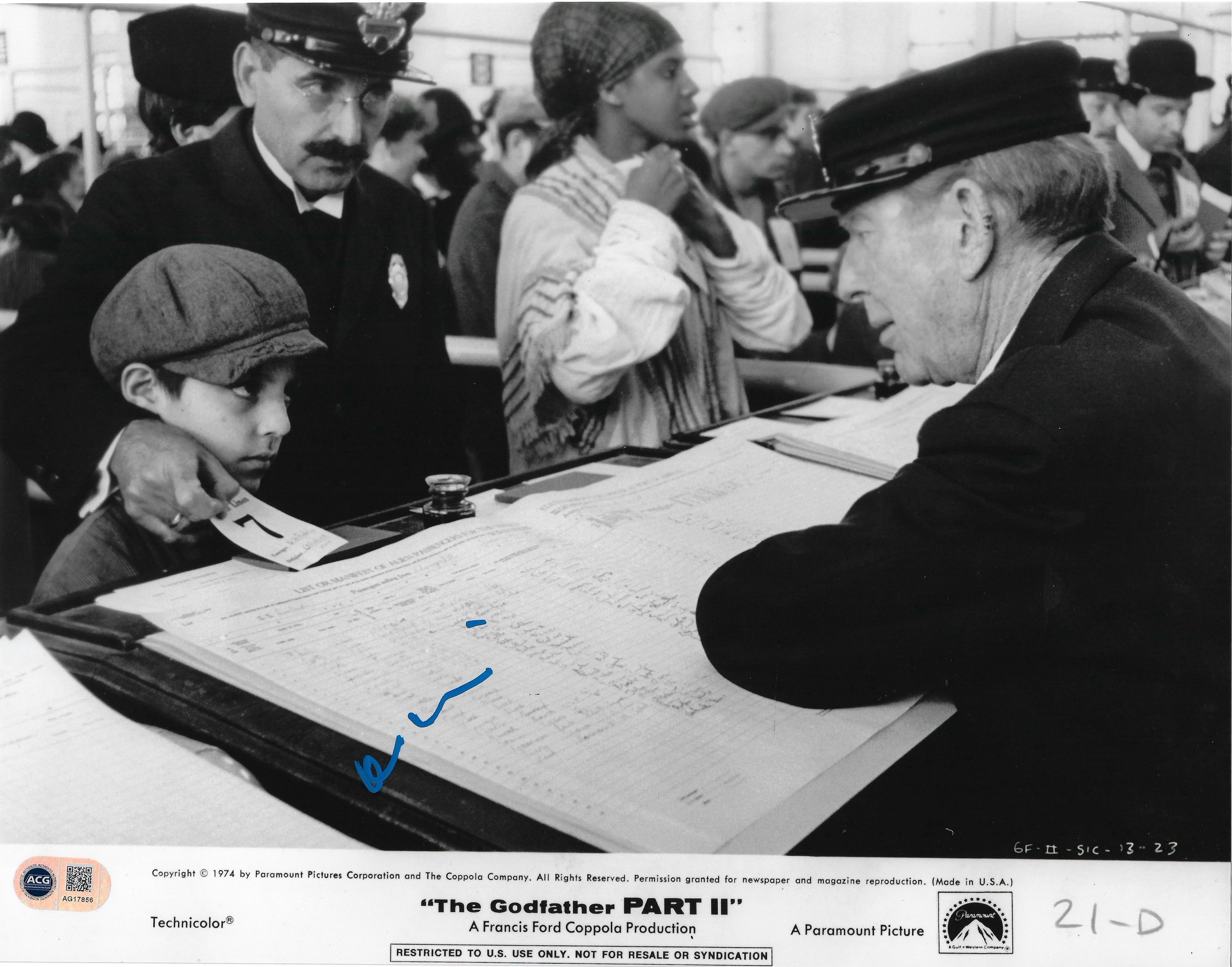 ORESTE BALDINI SIGNED THE GODFATHER 2 VITO ANDOLINI 14x11 PHOTO (ACG CERT AG17856)