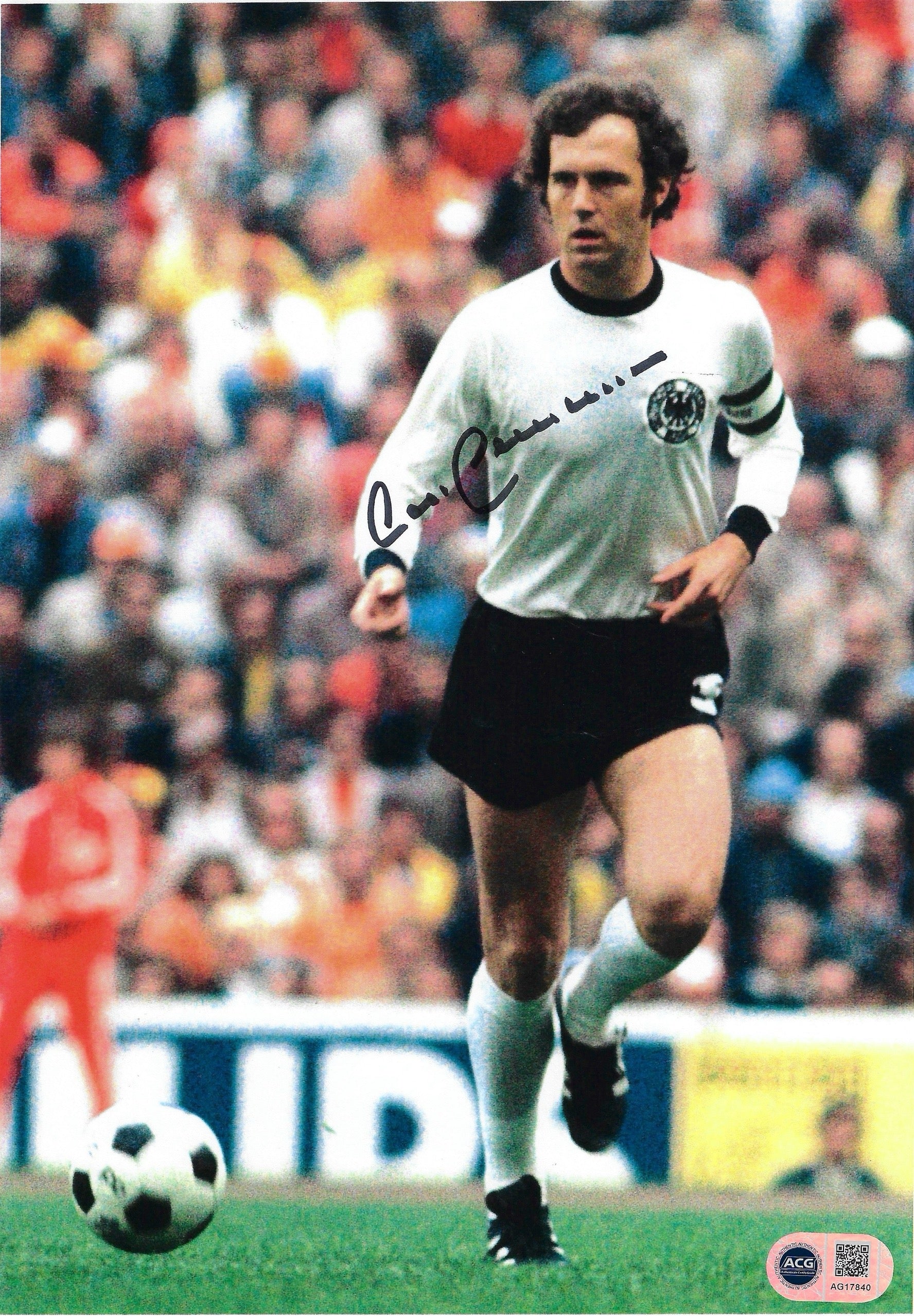 FRANZ BECKENBAUER SIGNED 12X8 FOOTBALL LEGEND PHOTO (ACG CERT AG17841)