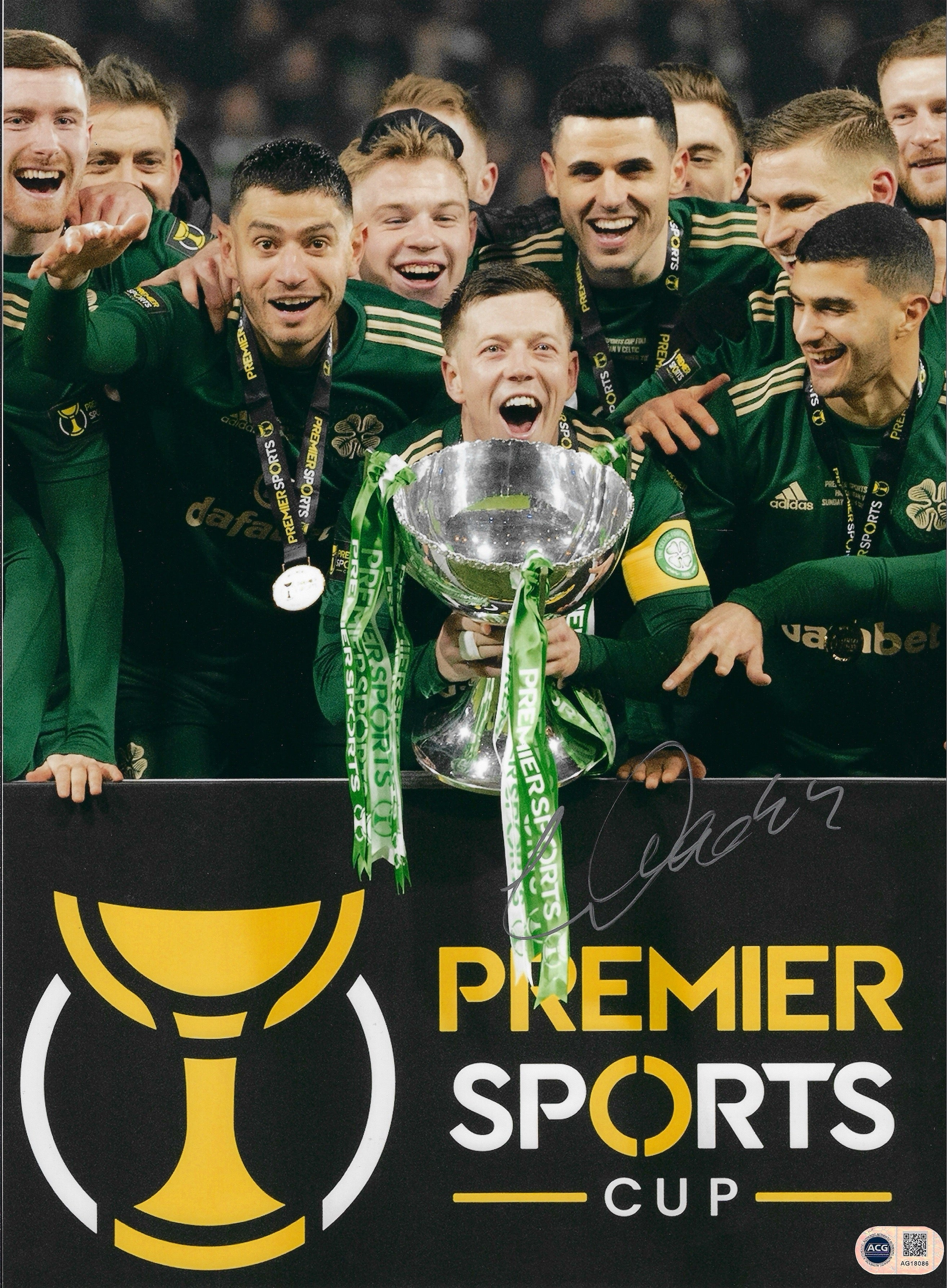 CALLUM MCGREGOR SIGNED SCOTTISH CUP WIN 16X12 PHOTO (ACG CERT AG18086)