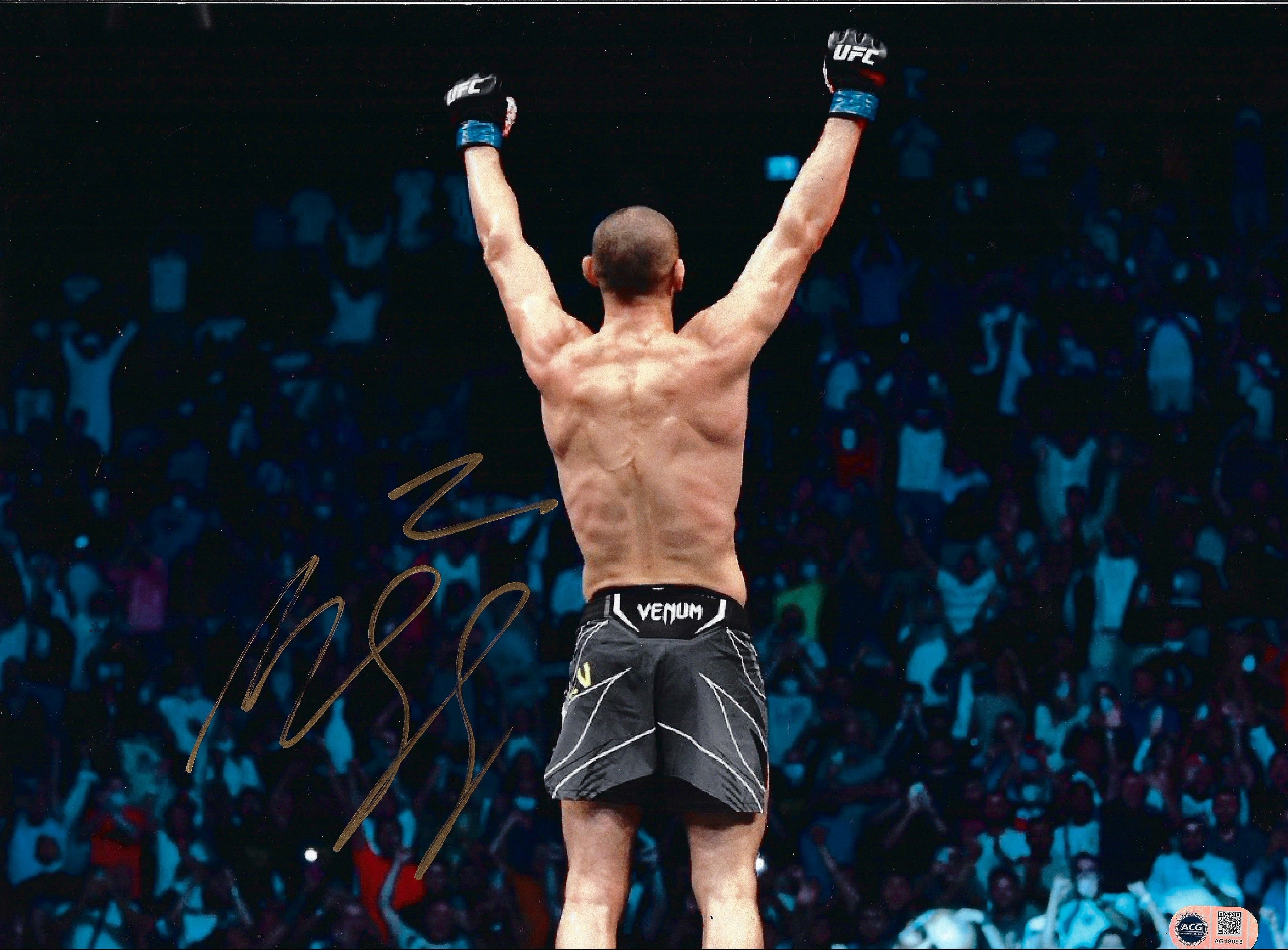 KHAMZAT CHIMAEV SIGNED UFC CHAMPION 16X12 PHOTO (ACG CERT AG18096)