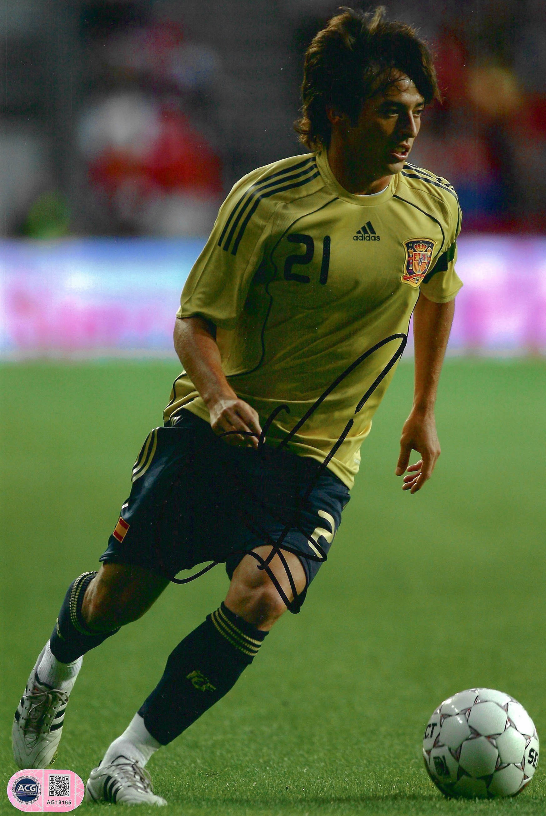 DAVID SILVA SIGNED MANCHESTER CITY SPAIN 12X8 PHOTOGRAPH (ACG CERT AG18165)