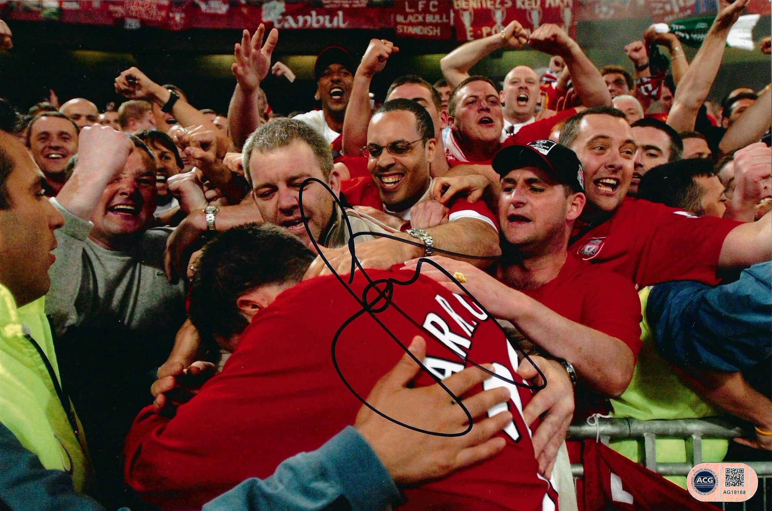 JAMIE CARRAGHER SIGNED LIVERPOOL FC 12x8 PHOTO (ACG CERT AG19168)