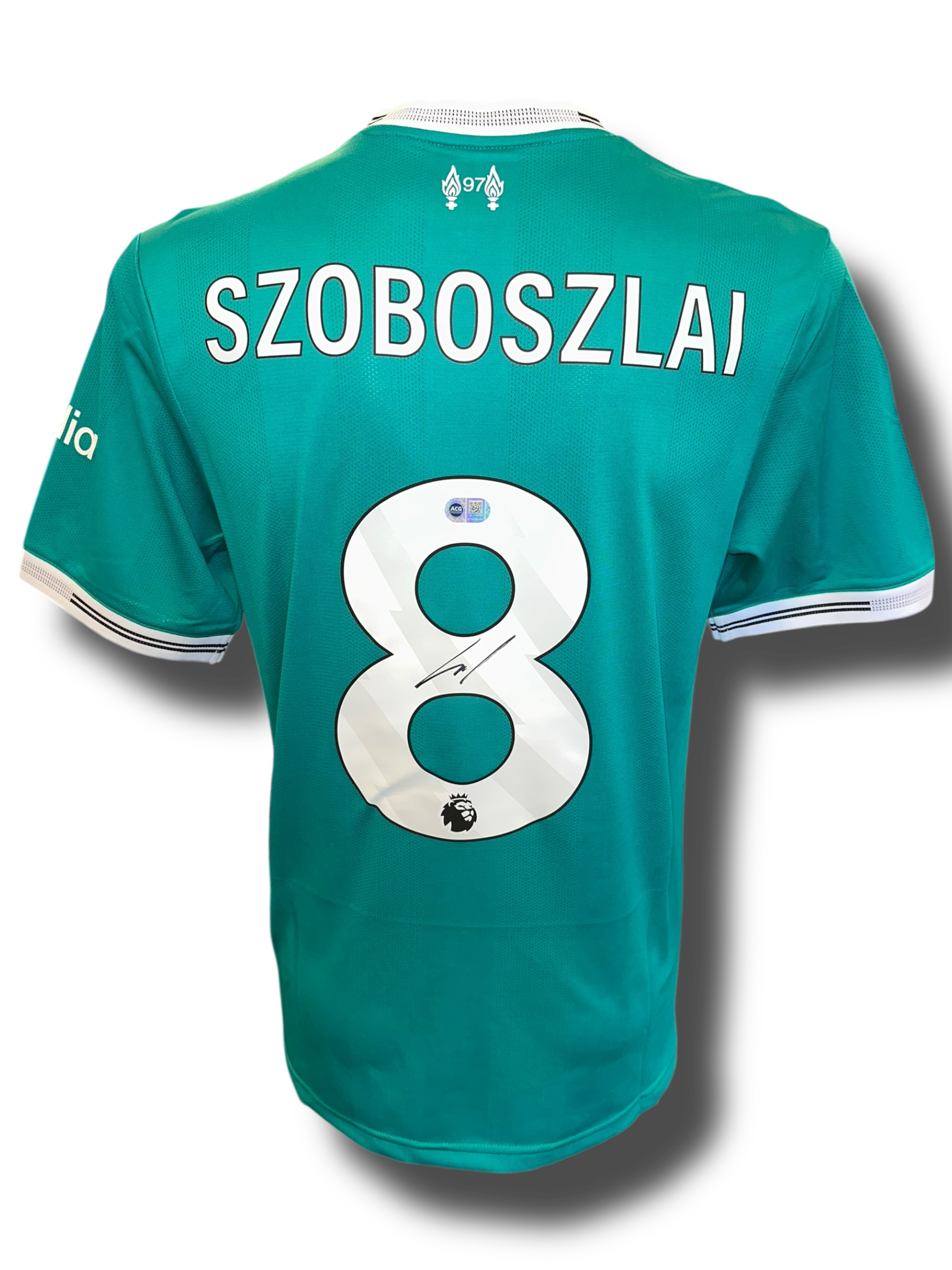 DOMINIK SZOBOSZLAI SIGNED 25/26 LIVERPOOL THIRD SHIRT (ACG CERT