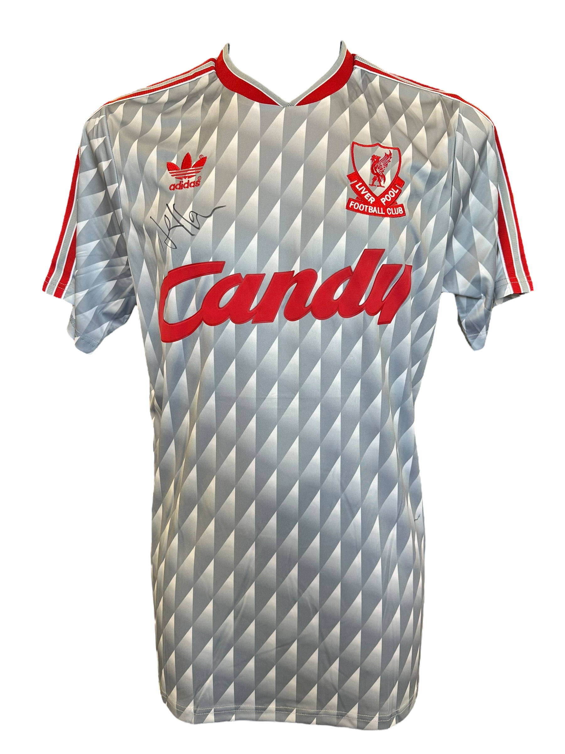 ALAN HANSEN SIGNED LIVERPOOL FC 1989/91 GREY AWAY SHIRT (ACG CERT AG17269)